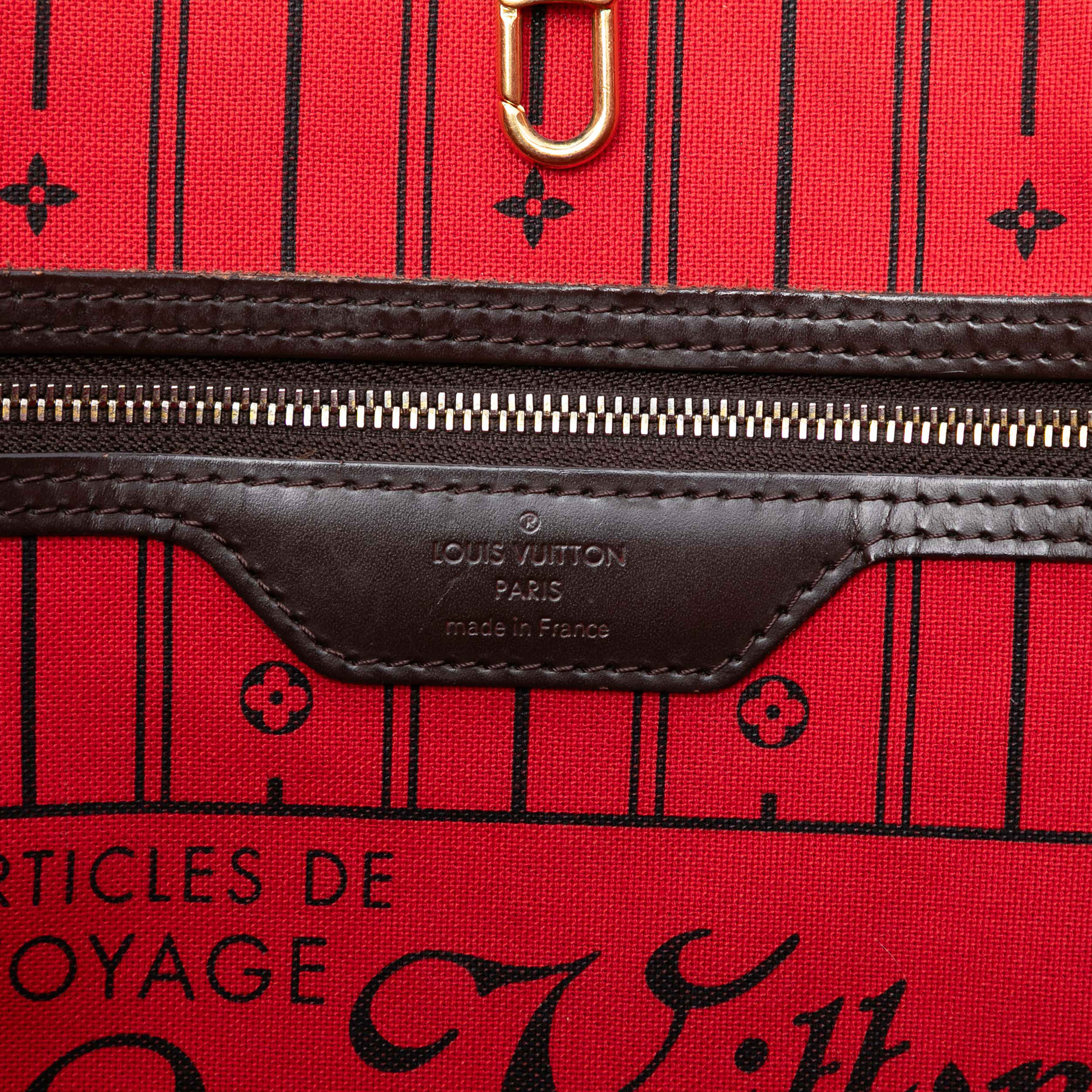 Louis Vuitton Damier Ebene Neverfull Gm, från Luxclusif, i färgen brown. Klicka för att öppna bilden i stort format