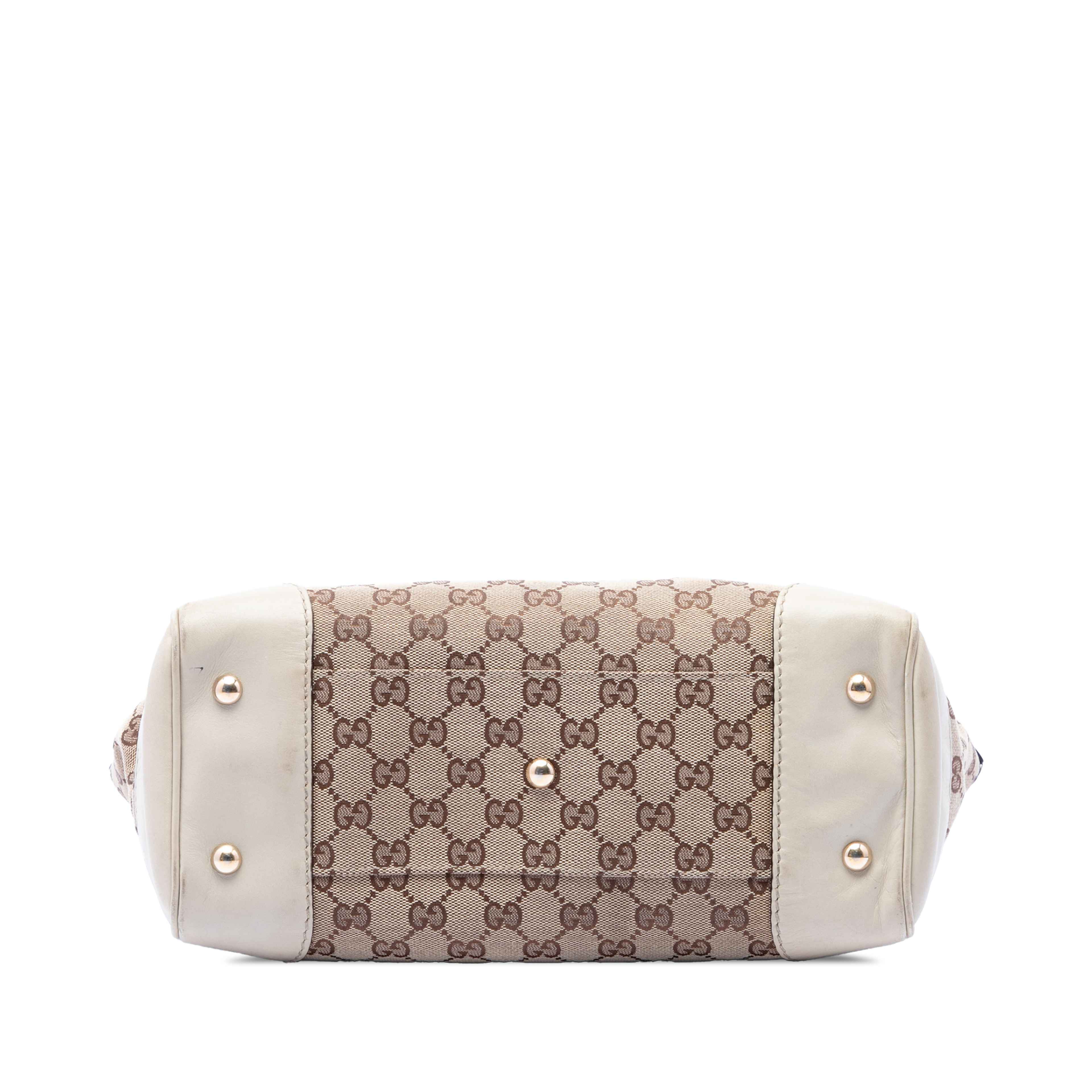 Gucci Gg Canvas Web Mayfair Tote, från Luxclusif, i färgen vit. Klicka för att öppna bilden i stort format