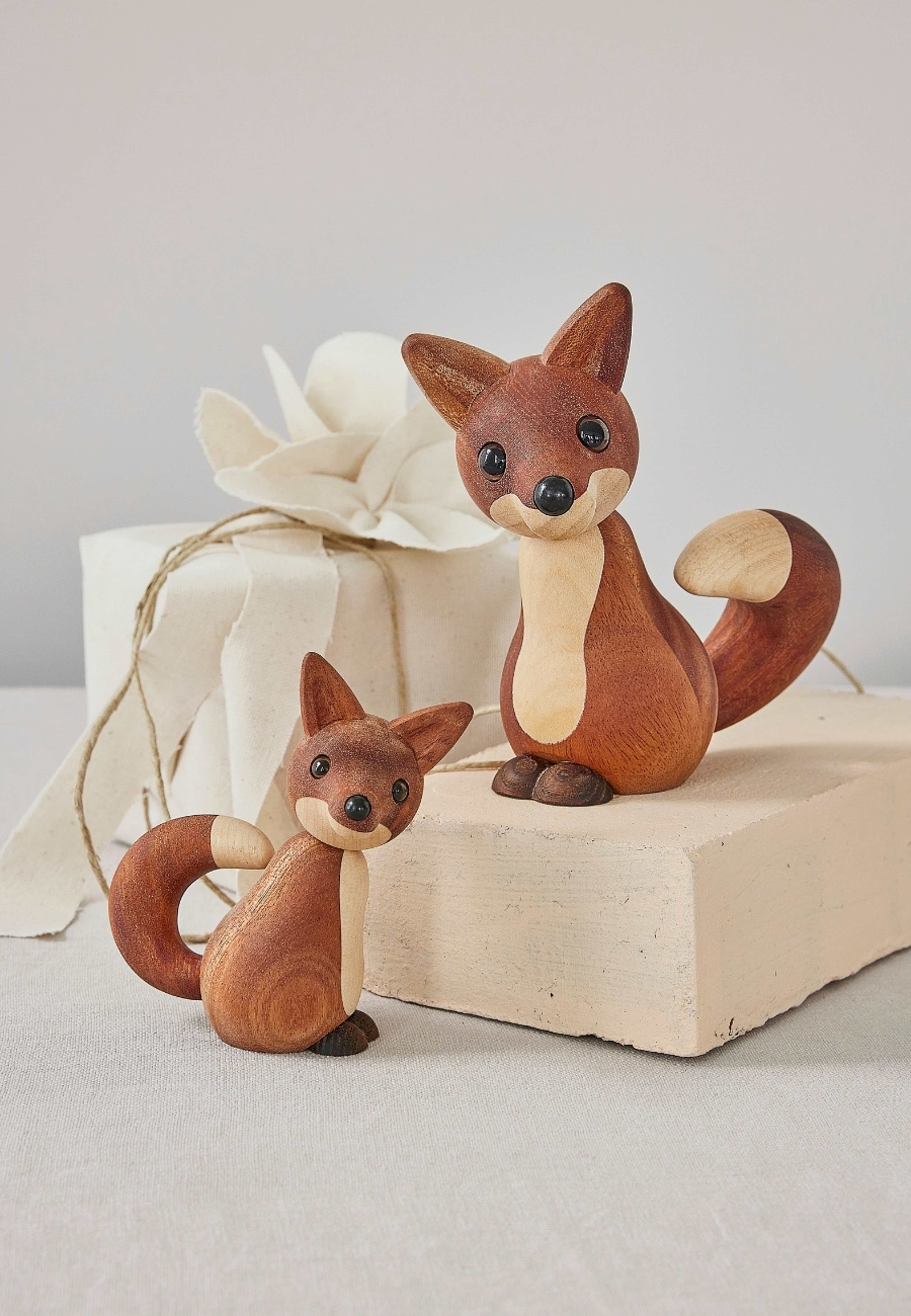 Foxy Räv Trädekoration 12 Cm Mahogny