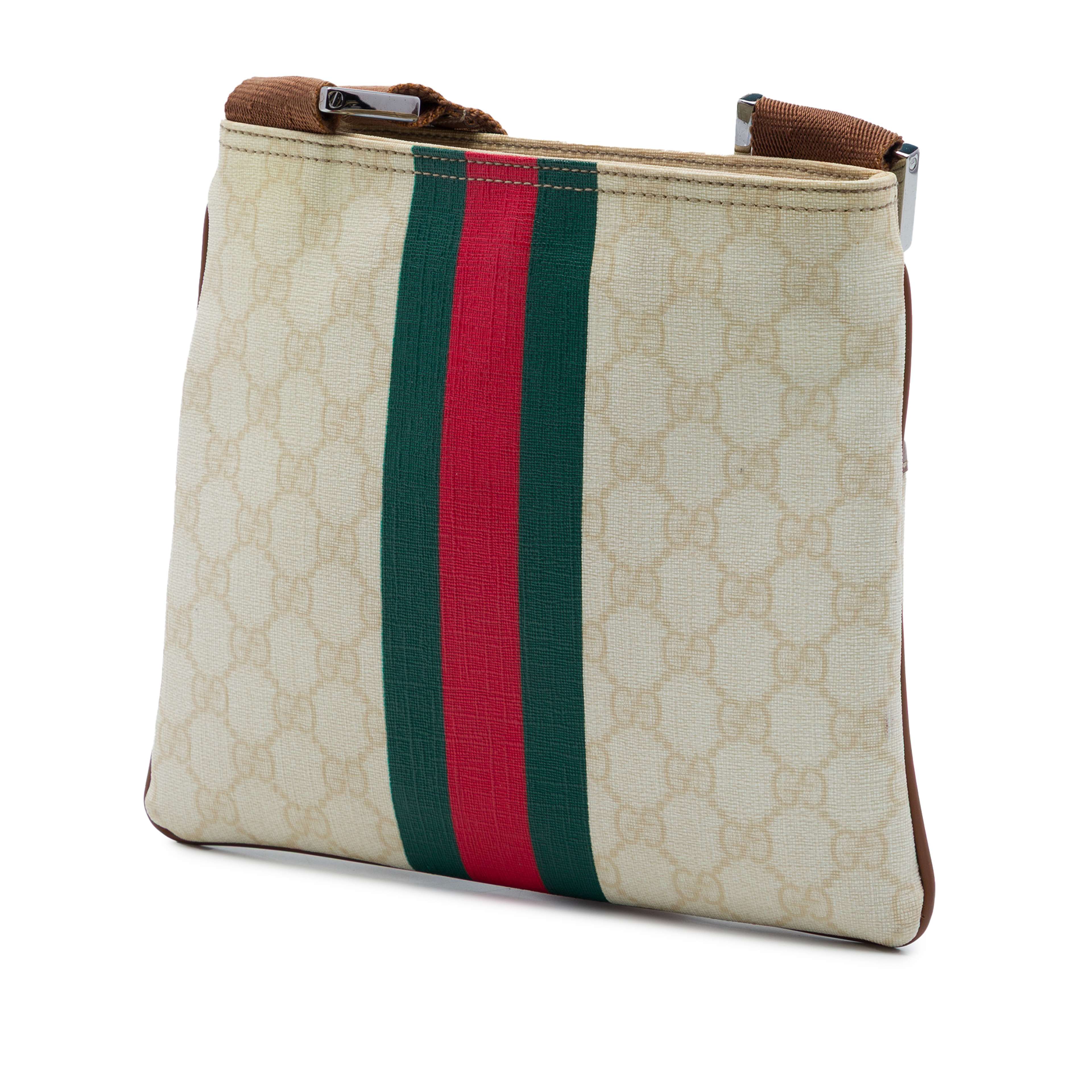 Gucci Gg Supreme Web Crossbody, från Luxclusif, i färgen vit. Klicka för att öppna bilden i stort format