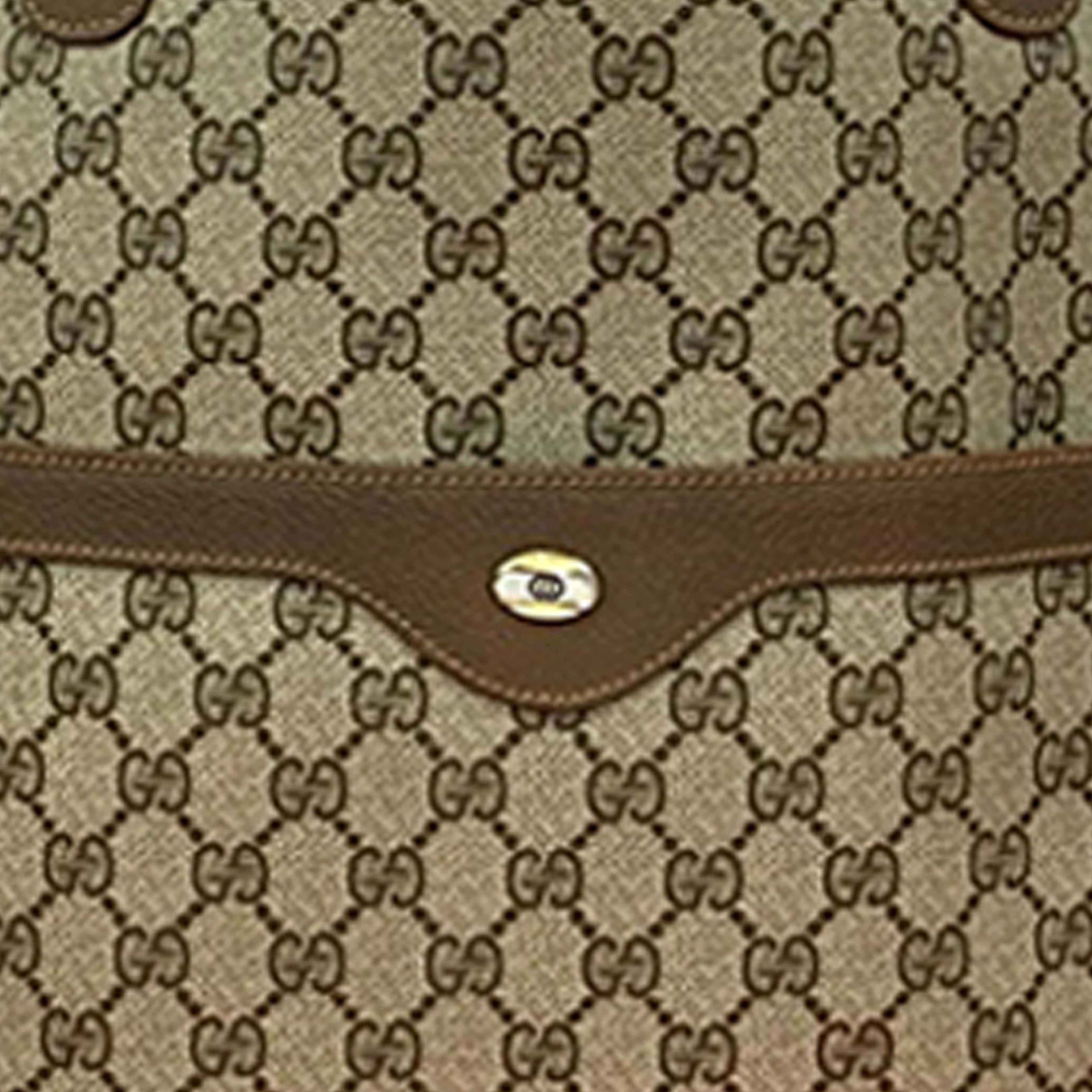 Gucci Gg Supreme Web Tote, från Luxclusif, i färgen brown. Klicka för att öppna bilden i stort format