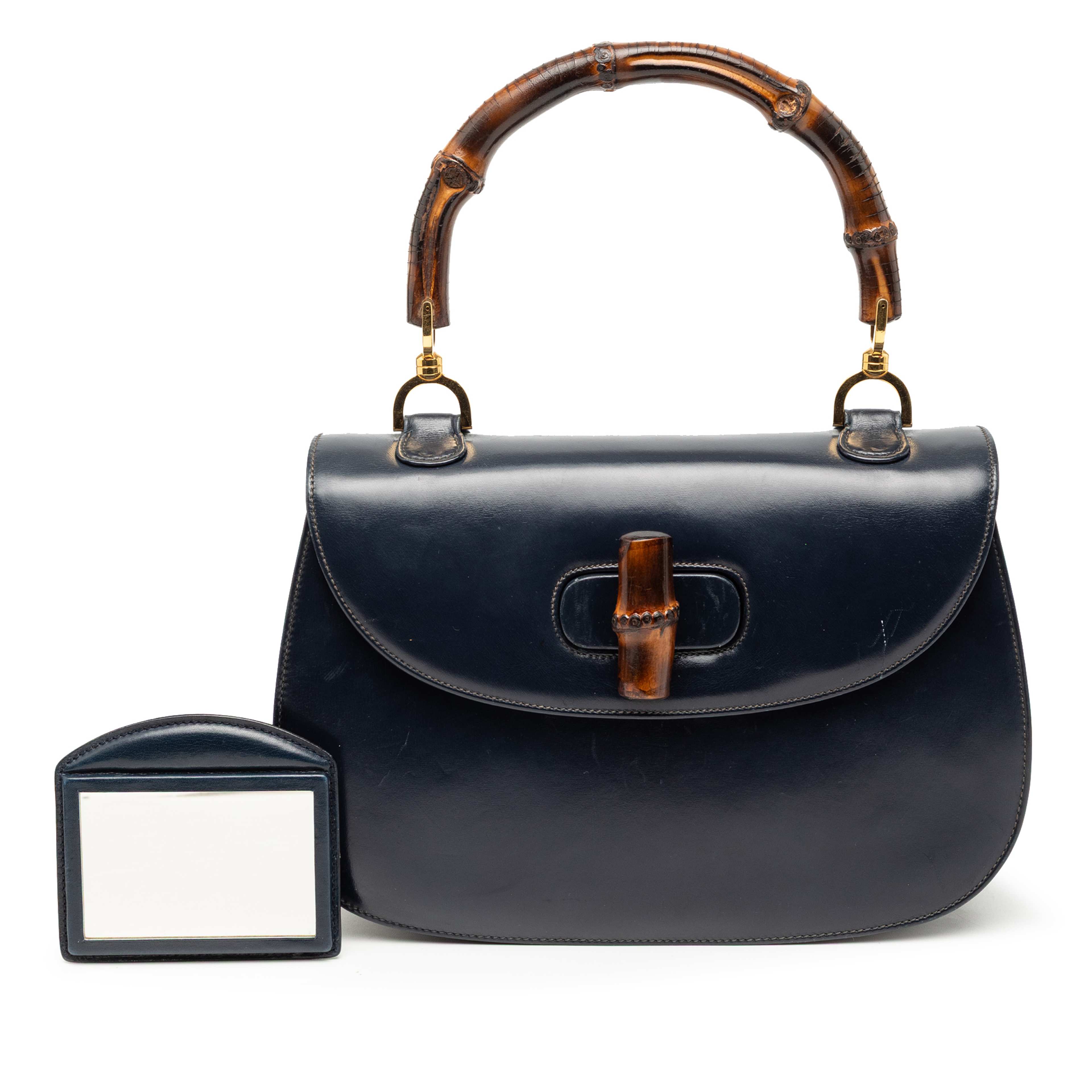 Gucci Calfskin Bamboo Night, från Luxclusif, i färgen blå. Klicka för att öppna bilden i stort format