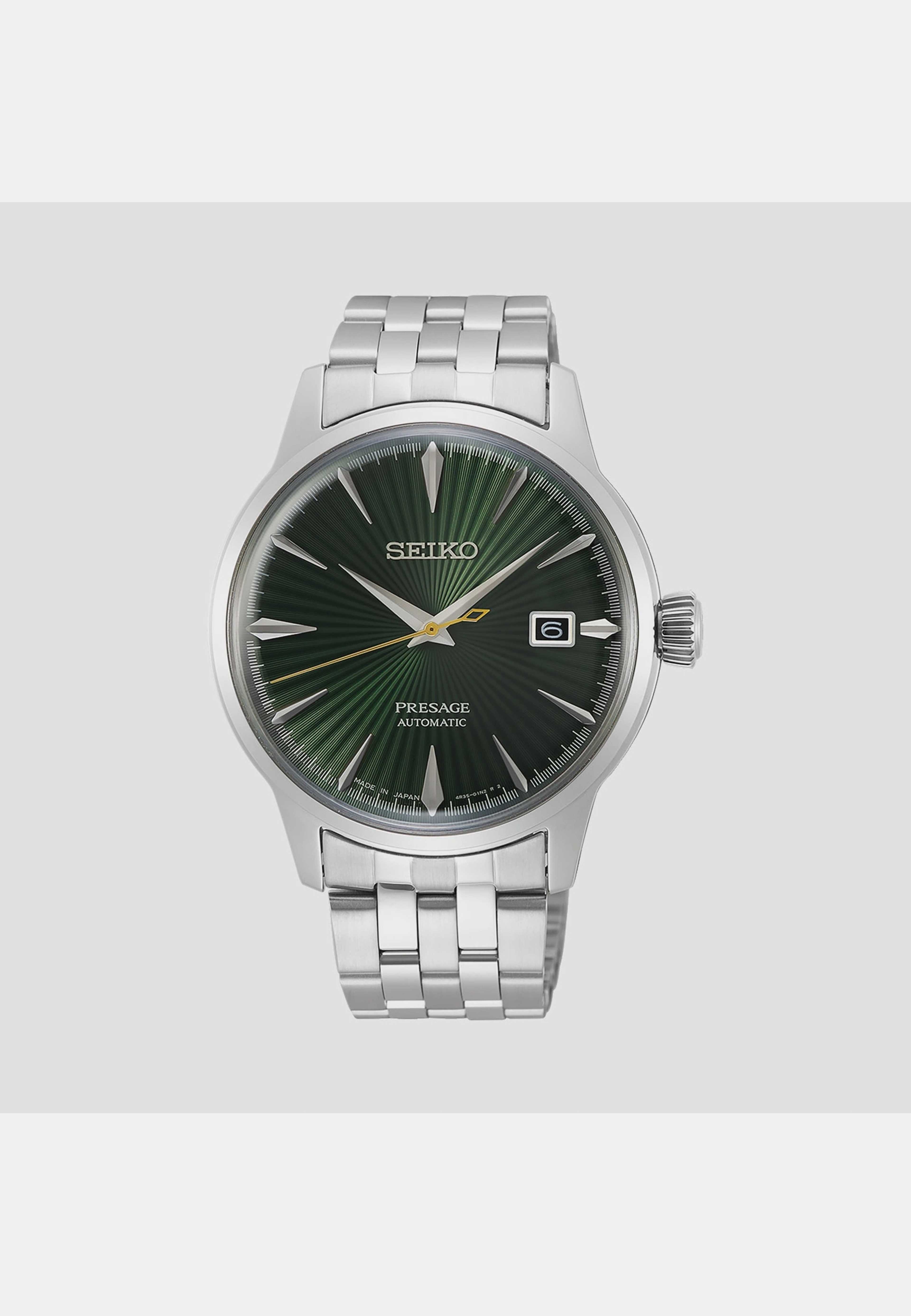 Seiko Presage Automatic Grön/stål, Stållänk - Srpe15j1, från Seiko, i färgen 1. Klicka för att öppna bilden i stort format
