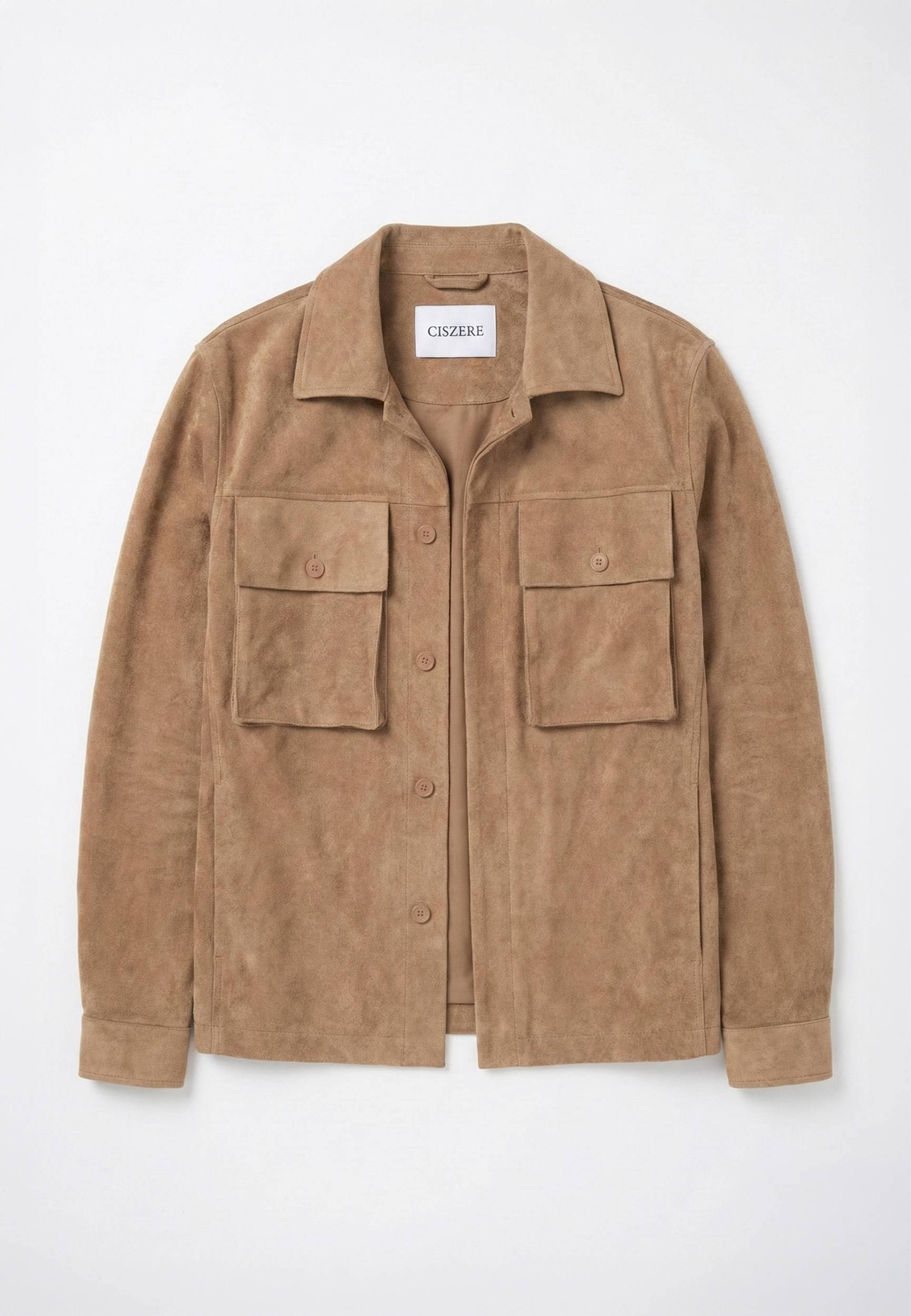 Nash Vegan Suede Jacket, från Ciszere, i färgen brown. Klicka för att öppna bilden i stort format