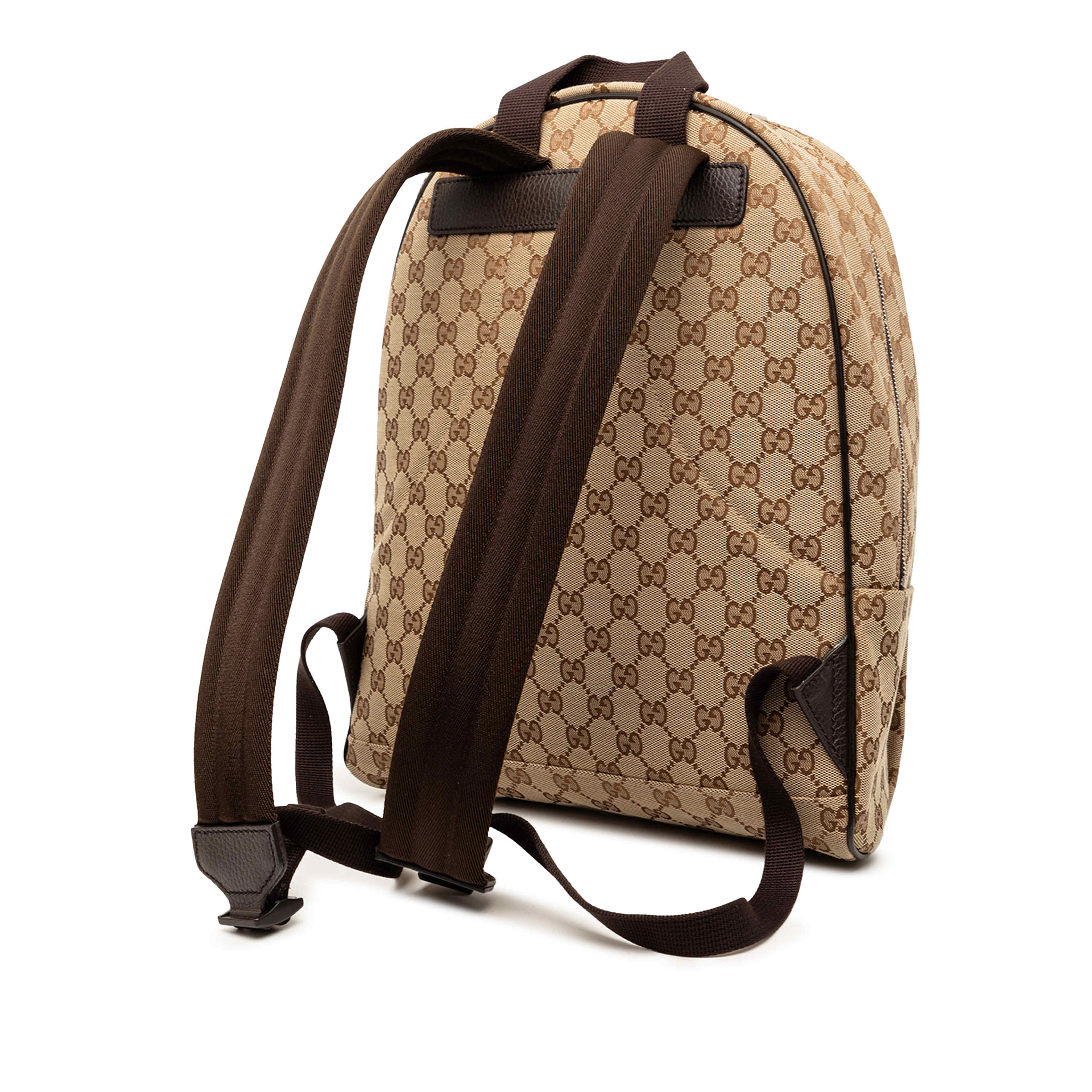 Gucci Gg Canvas Backpack, från Luxclusif, i färgen beige. Klicka för att öppna bilden i stort format