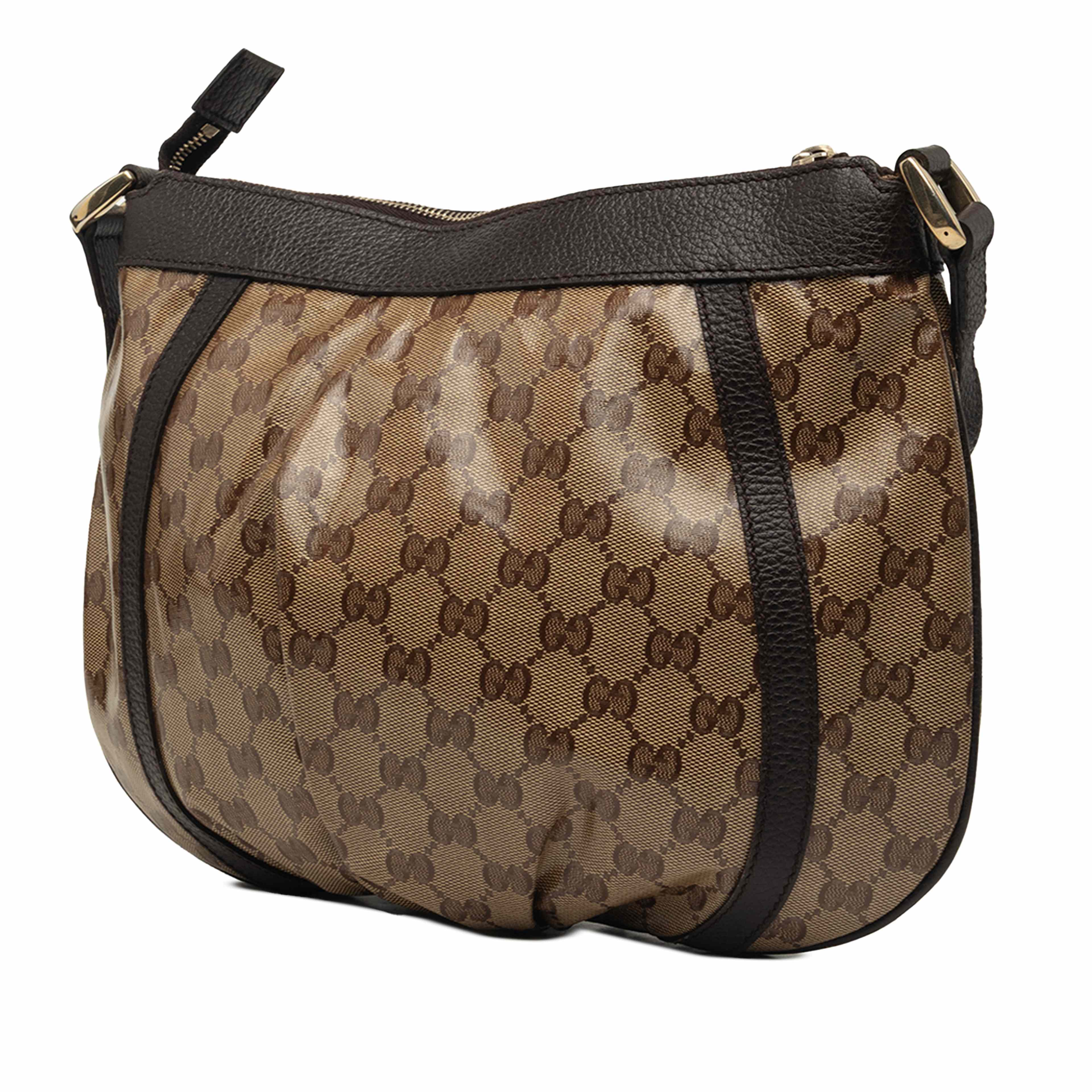 Gucci Gg Crystal Abbey D Ring Crossbody, från Luxclusif, i färgen beige. Klicka för att öppna bilden i stort format