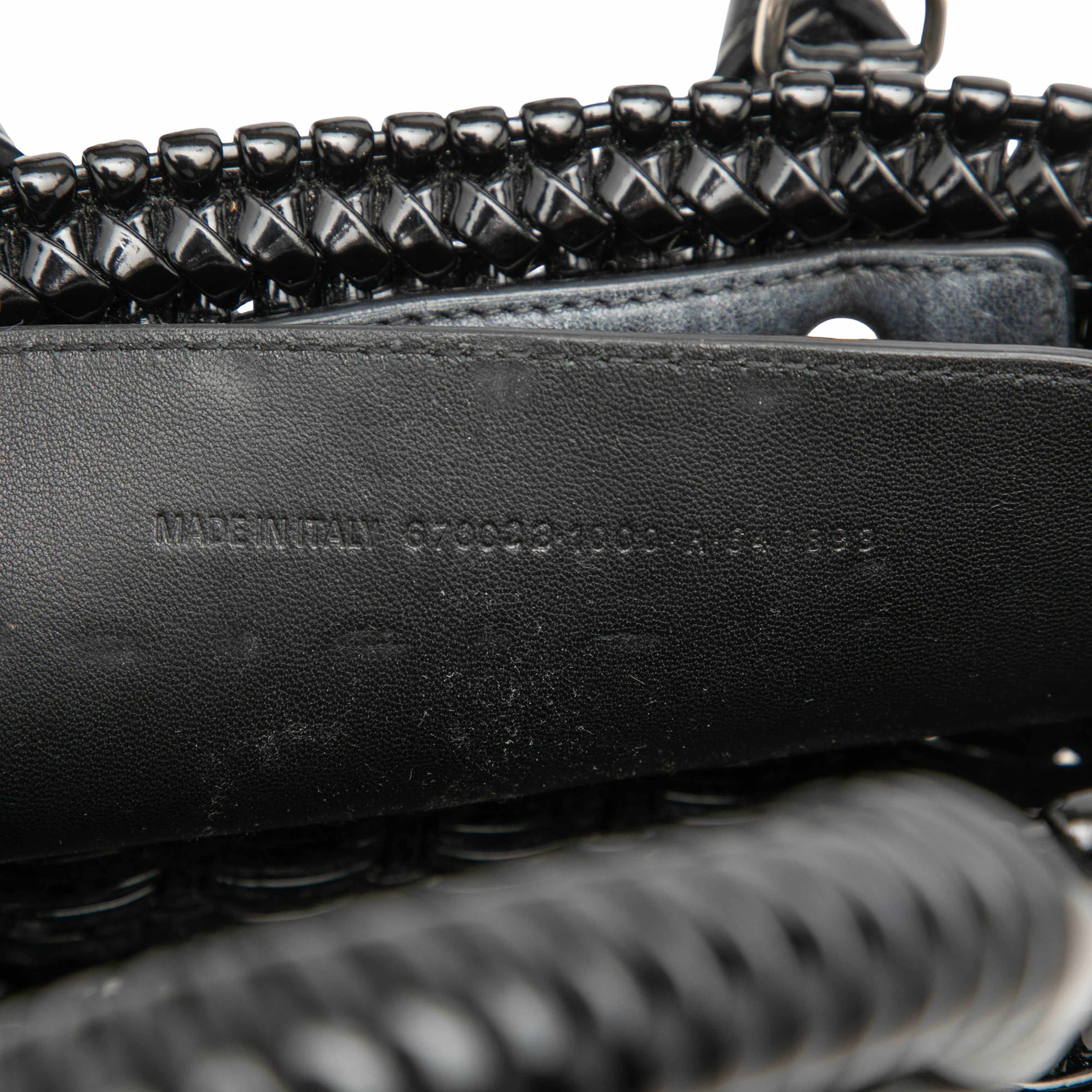 Balenciaga Faux Leather Bistro Basket Bag Xxs, från Luxclusif, i färgen svart. Klicka för att öppna bilden i stort format