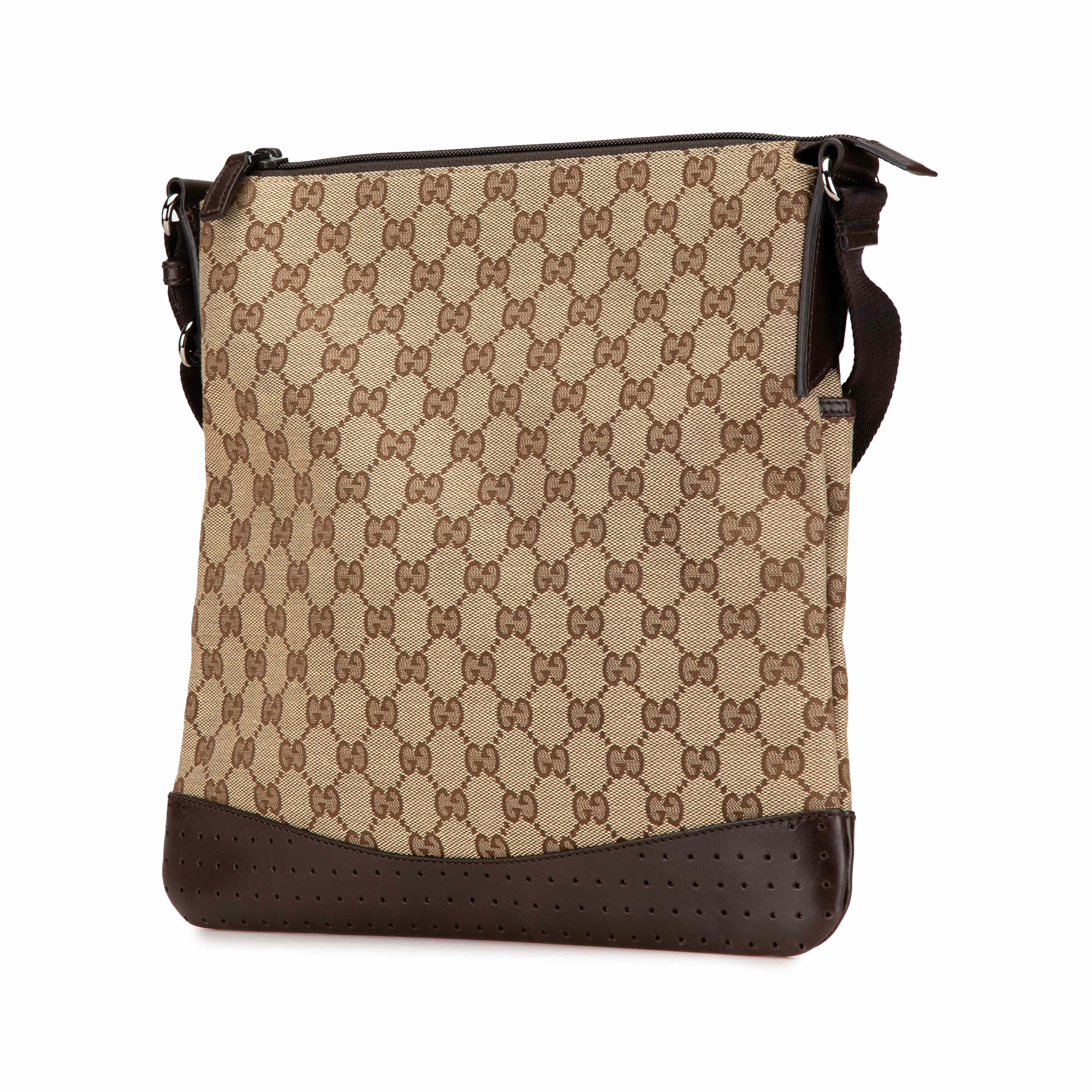 Gucci Gg Canvas Crossbody, från Luxclusif, i färgen beige. Klicka för att öppna bilden i stort format