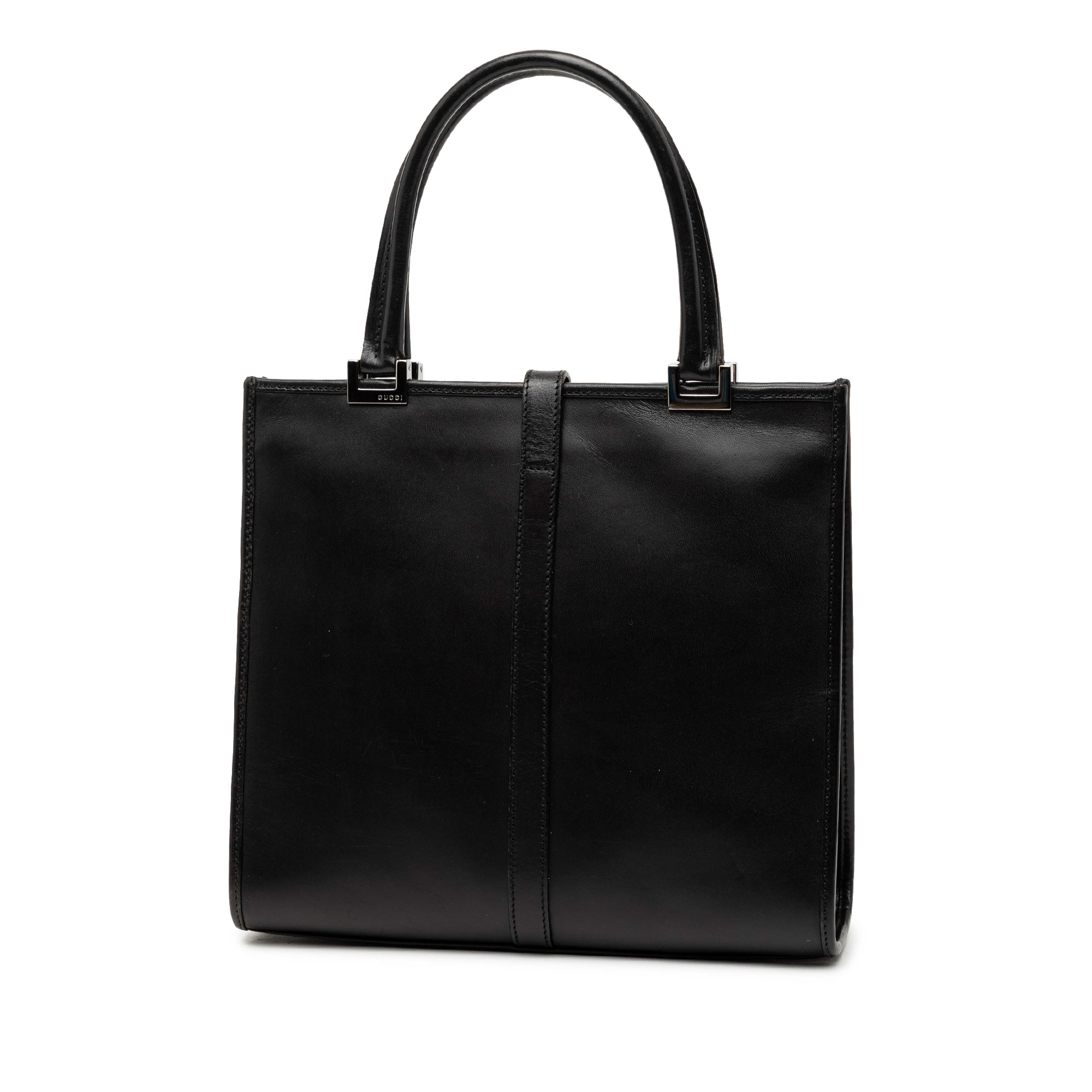 Gucci Calfskin Jackie Handbag, från Luxclusif, i färgen black. Klicka för att öppna bilden i stort format