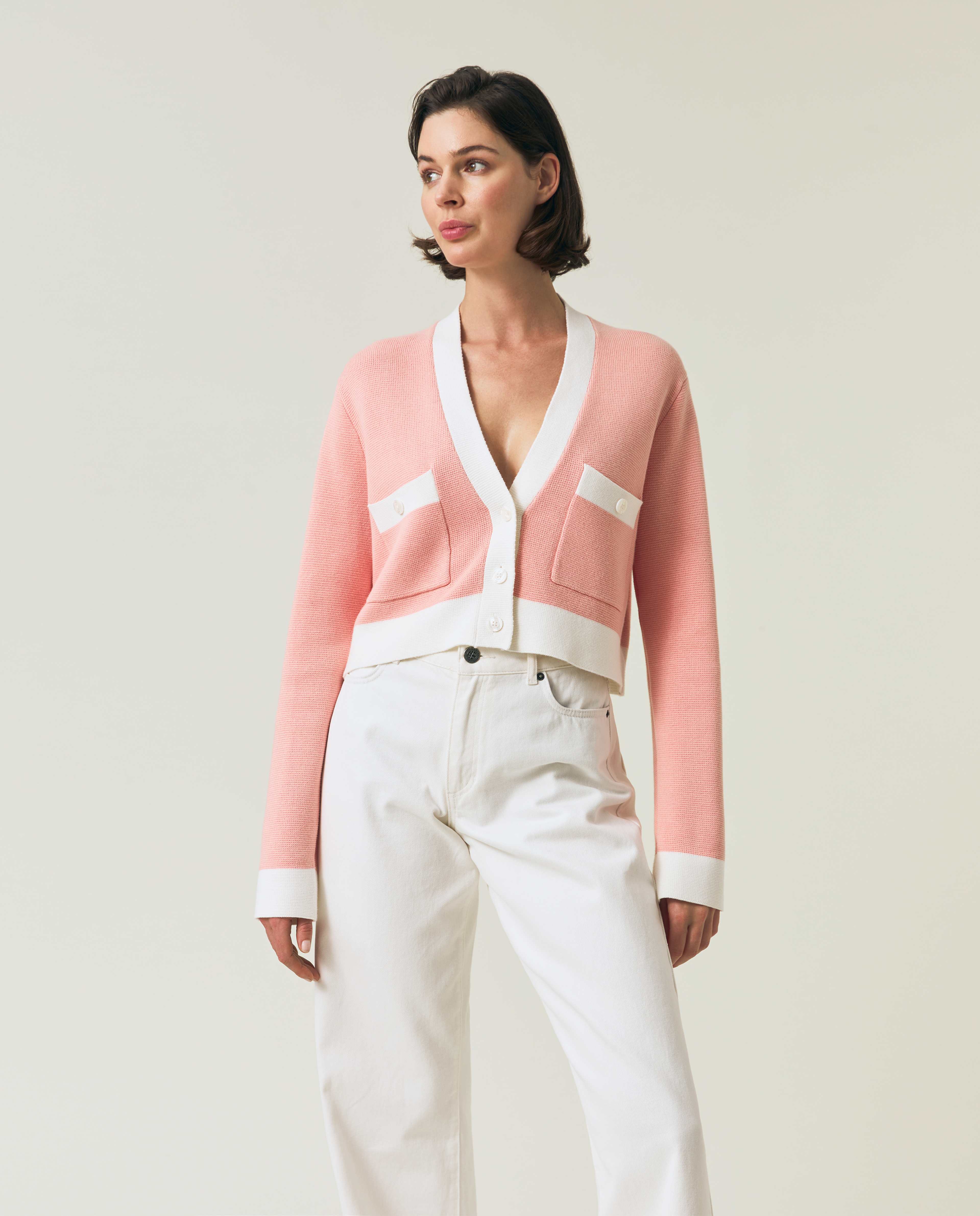 Half Milano Knitted Cardigan