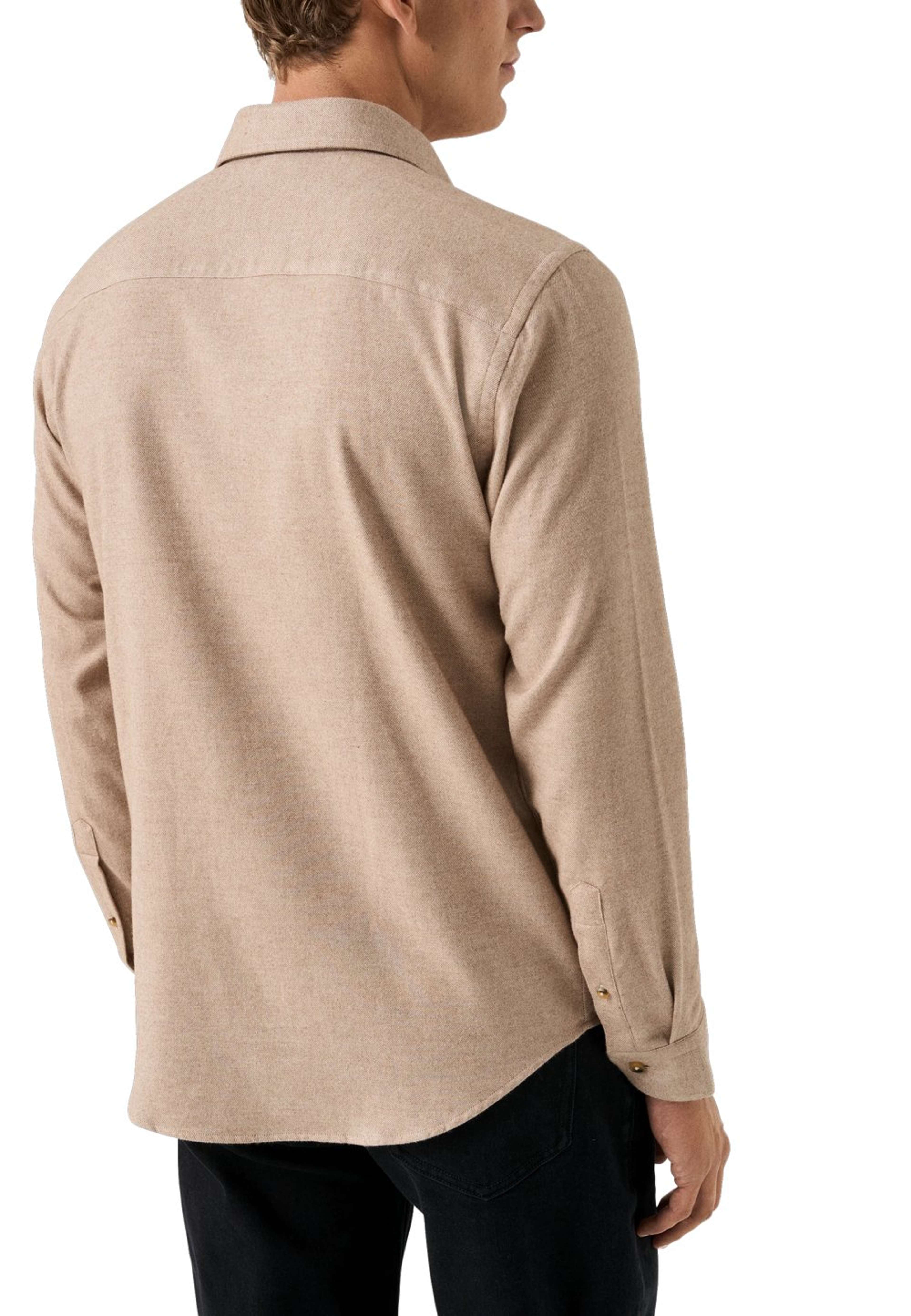 Flanellskjorta Casual Fit, från Eton, i färgen beige. Klicka för att öppna bilden i stort format