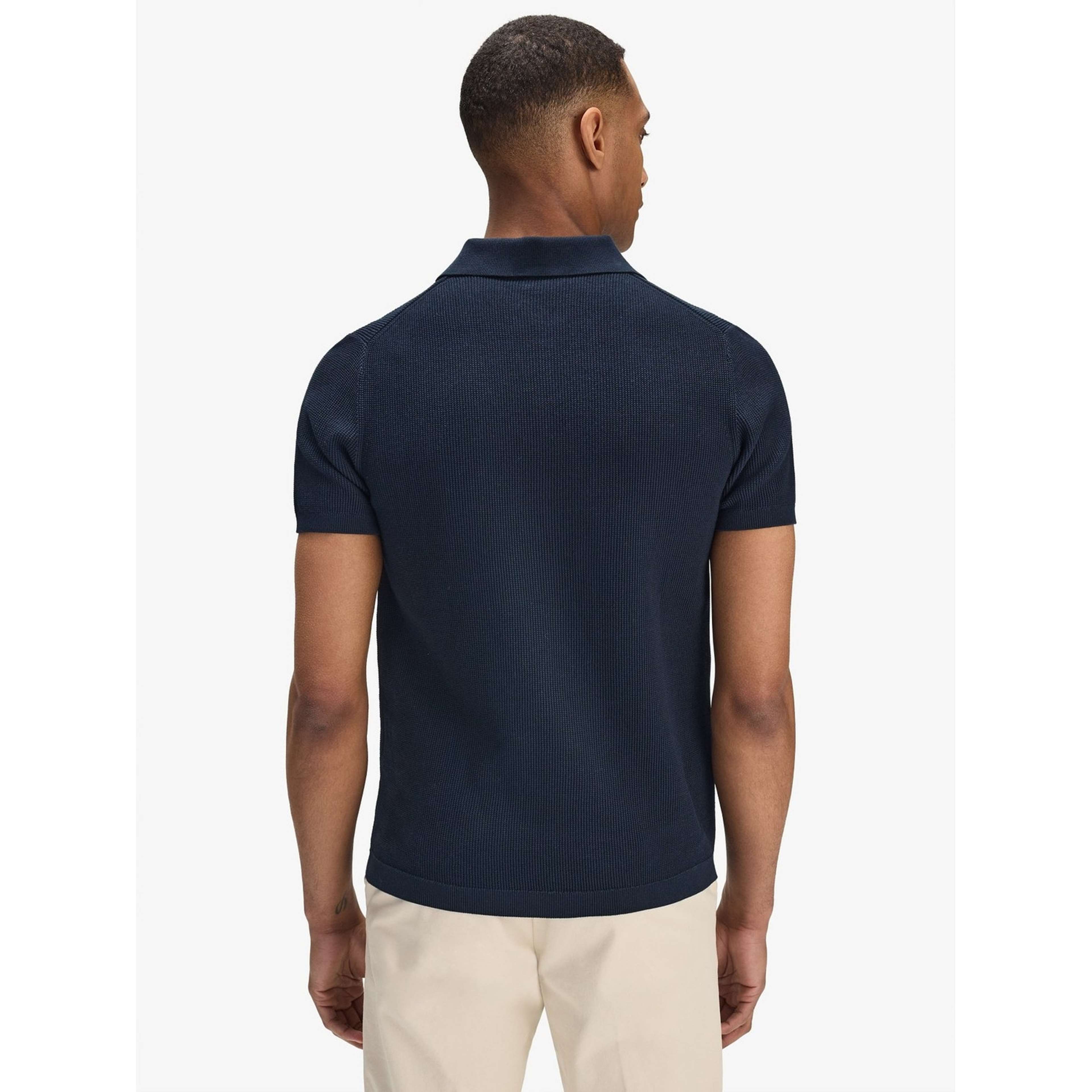 Cotton Texture Knitted Ss Polo Sweater (pascal)