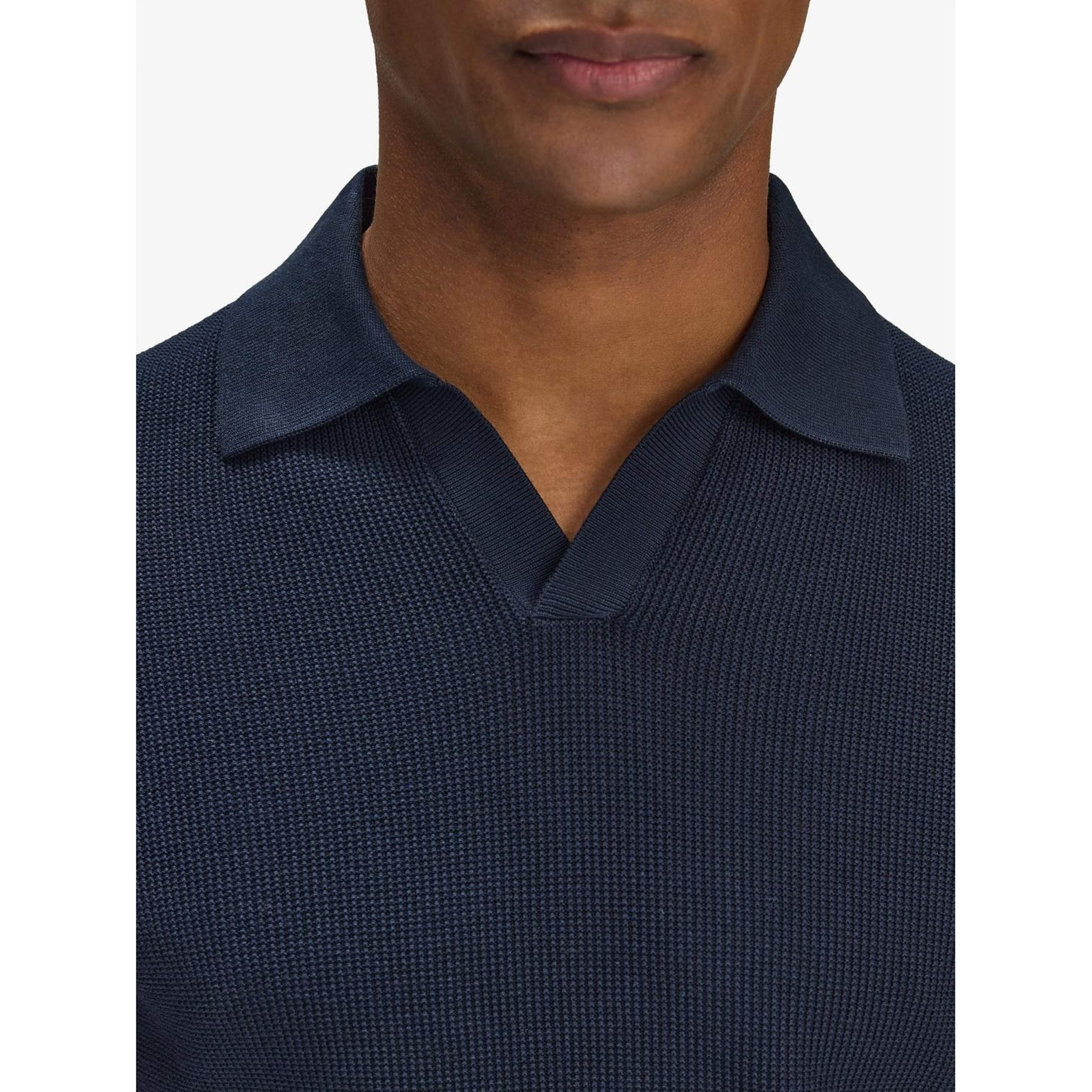 Cotton Texture Knitted Ss Polo Sweater (pascal)