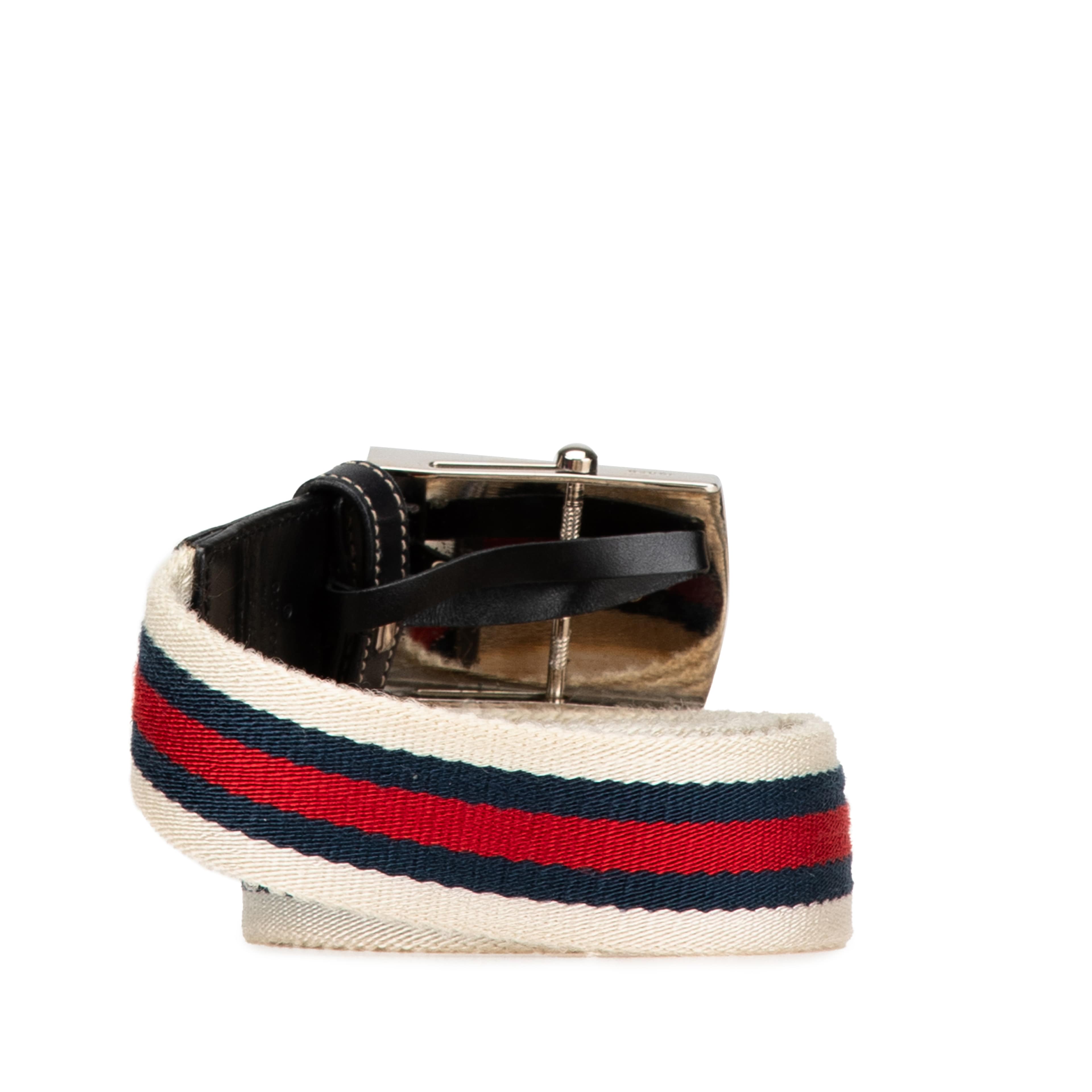 Gucci Canvas Interlocking G Web Buckle Belt