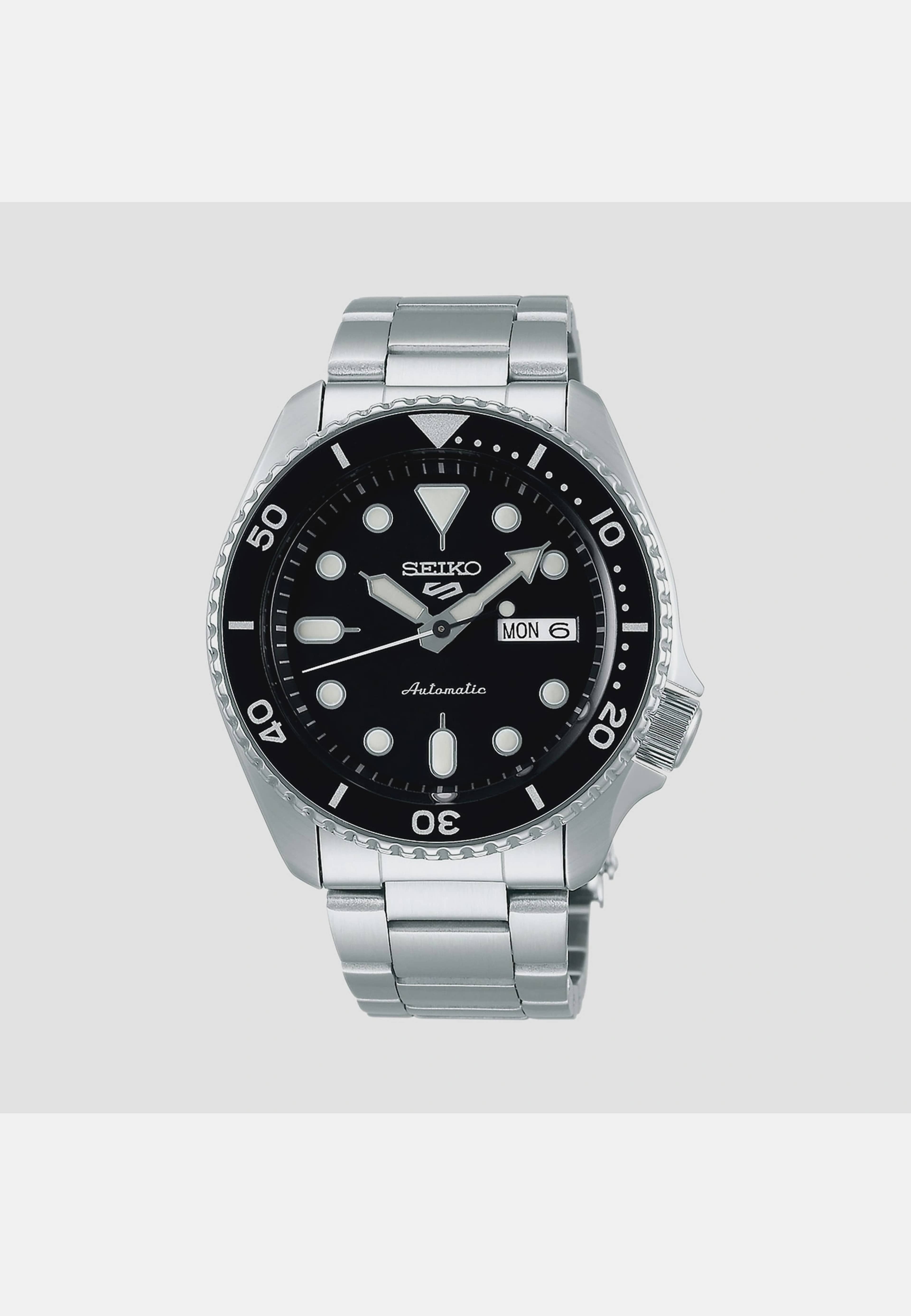 Seiko 5 Sports Automatic Svart/stål, Stållänk - Srpd55k1, från Seiko, i färgen 1. Klicka för att öppna bilden i stort format