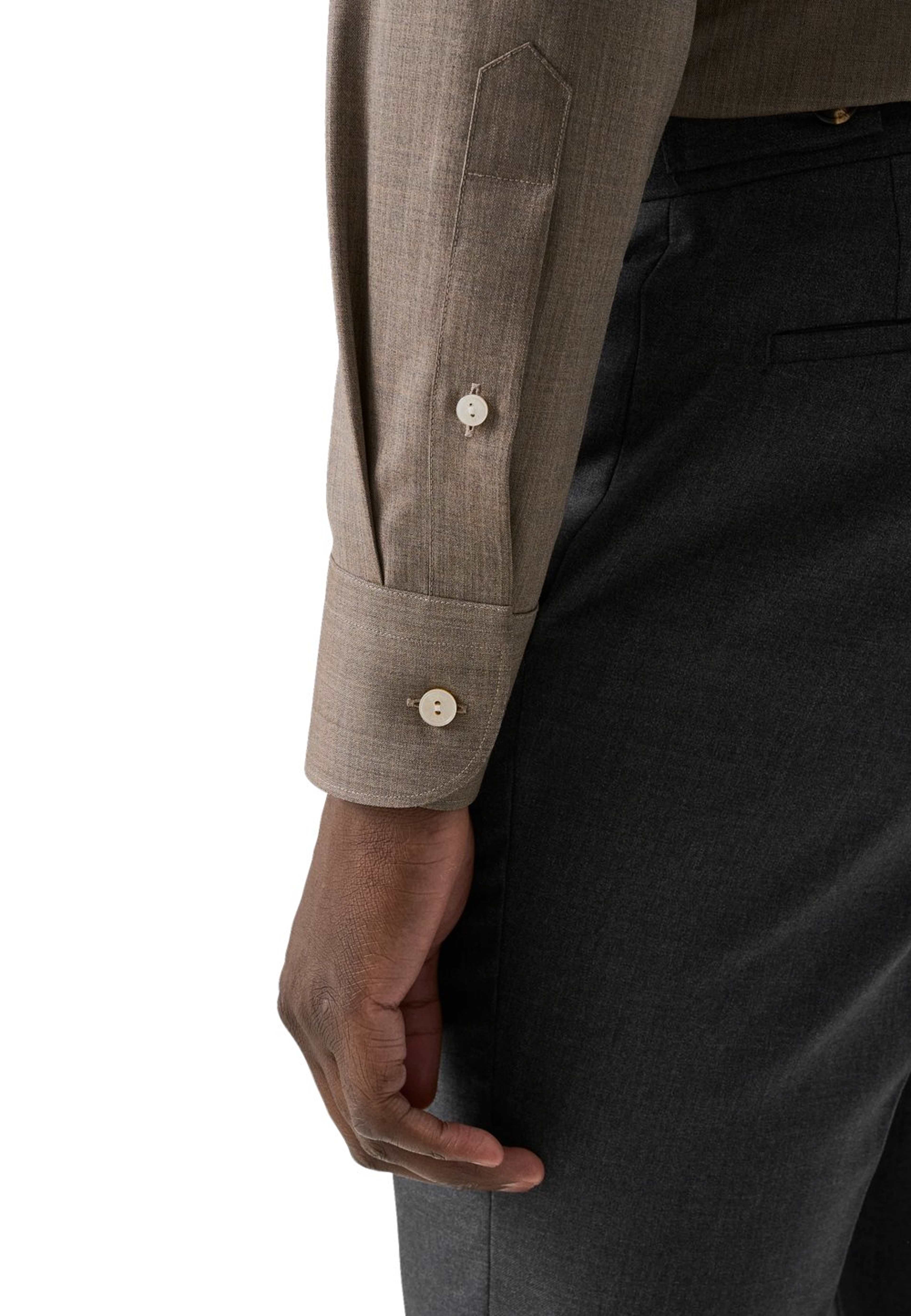 Skjorta I Supima 120 Merinoull Slim Fit