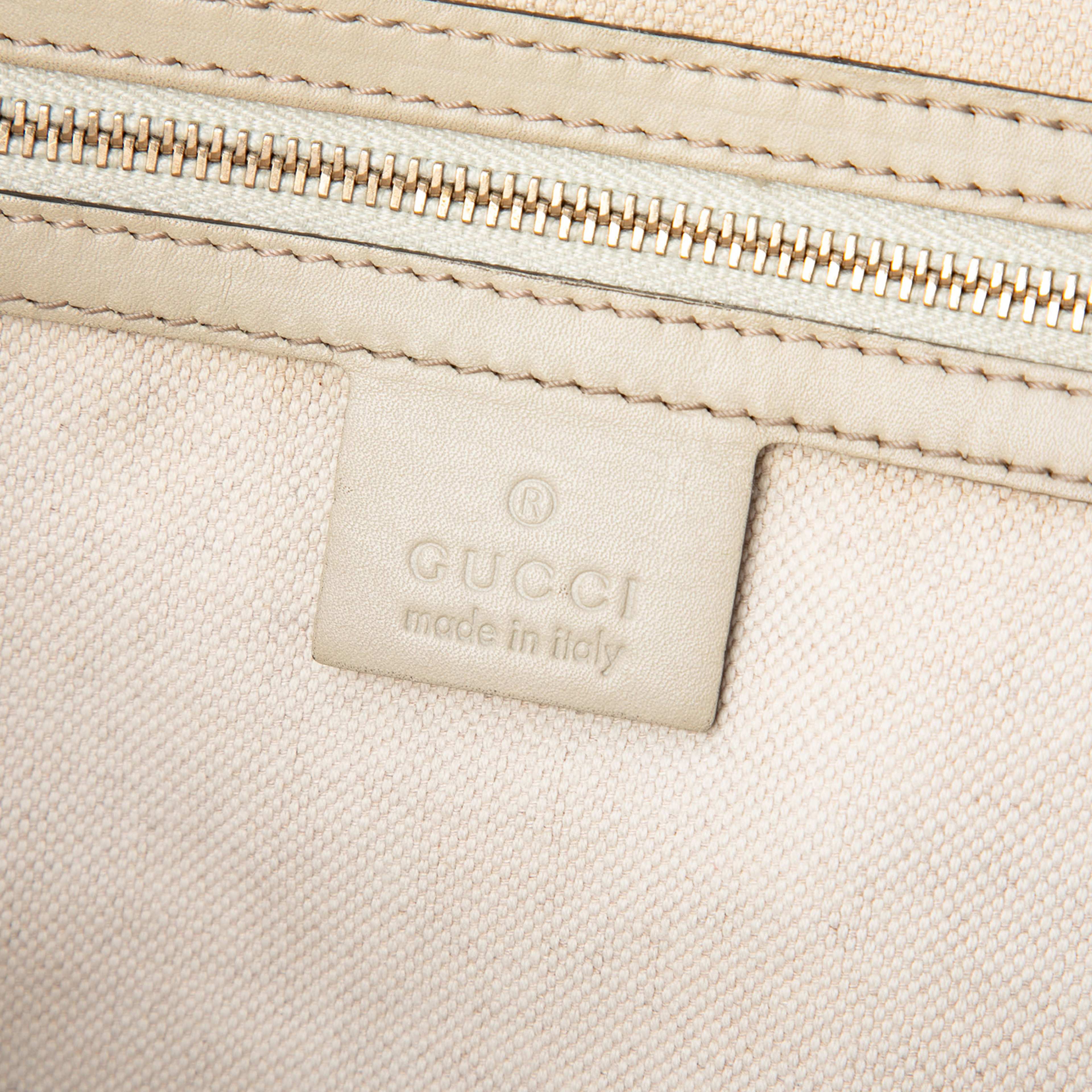 Gucci Gg Canvas Web Mayfair Tote, från Luxclusif, i färgen beige. Klicka för att öppna bilden i stort format