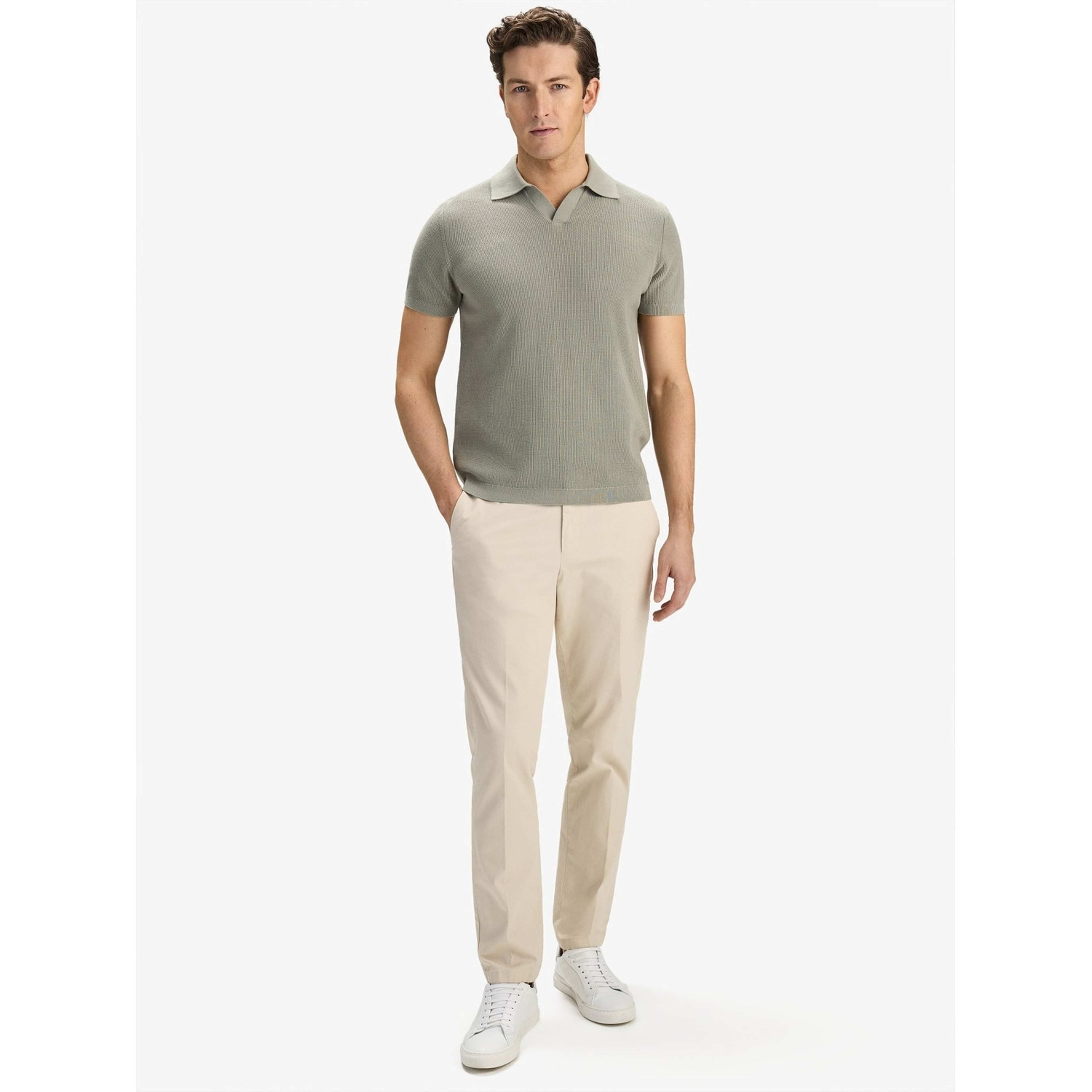 Cotton Texture Knitted Ss Polo Sweater (pascal)