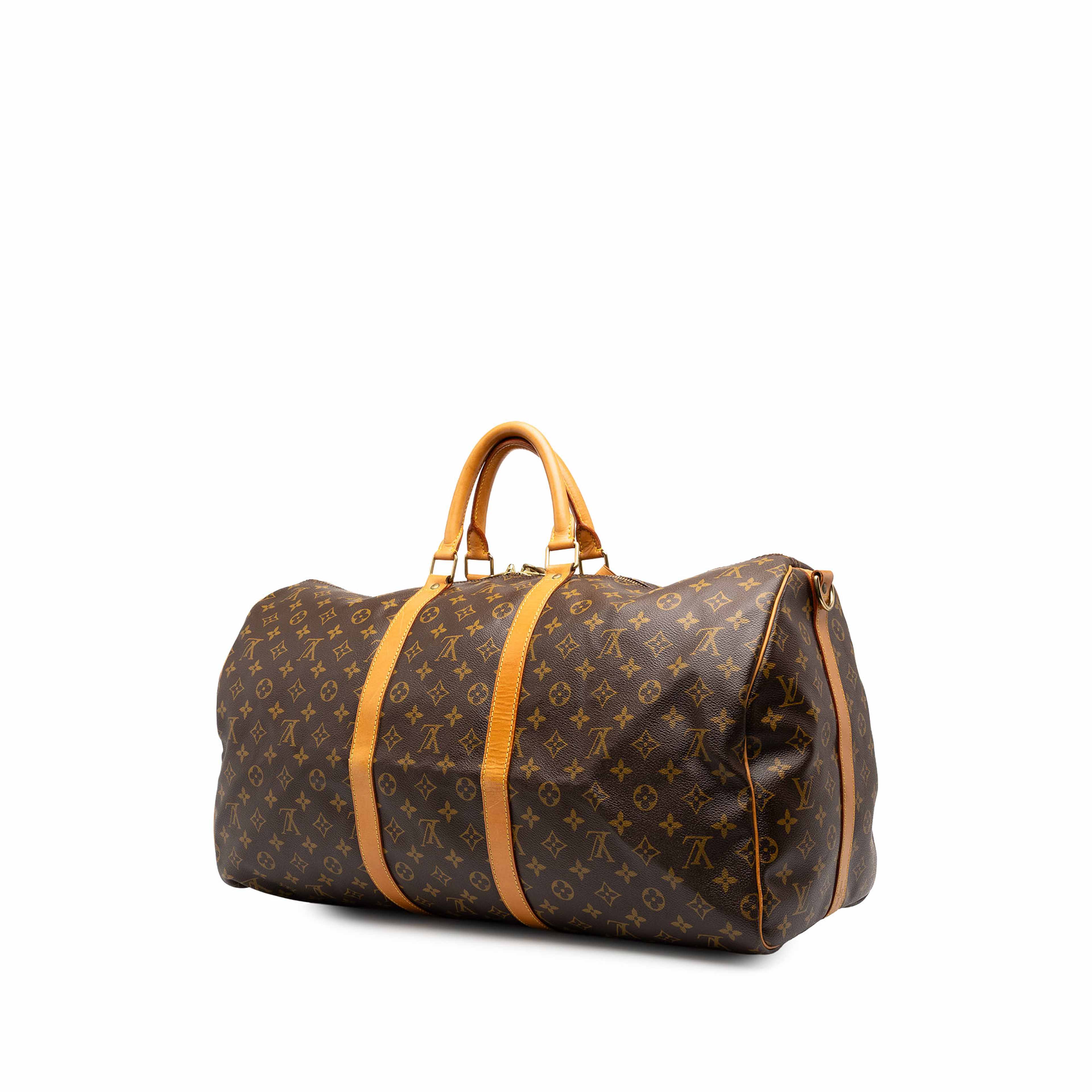 Louis Vuitton Monogram Keepall Bandouliere 55, från Luxclusif, i färgen brun. Klicka för att öppna bilden i stort format