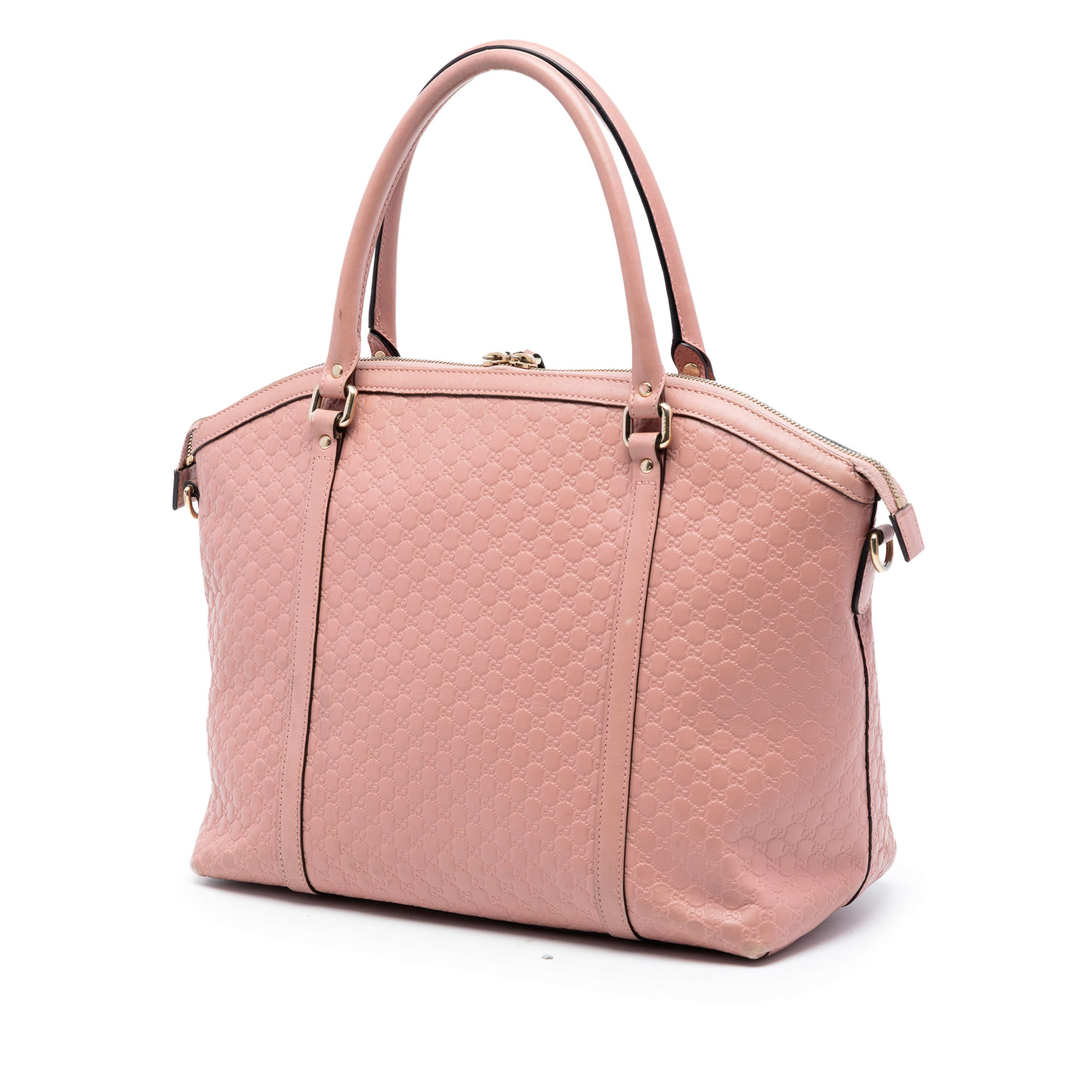 Gucci Large Microguccissima Dome Satchel, från Luxclusif, i färgen rosa. Klicka för att öppna bilden i stort format