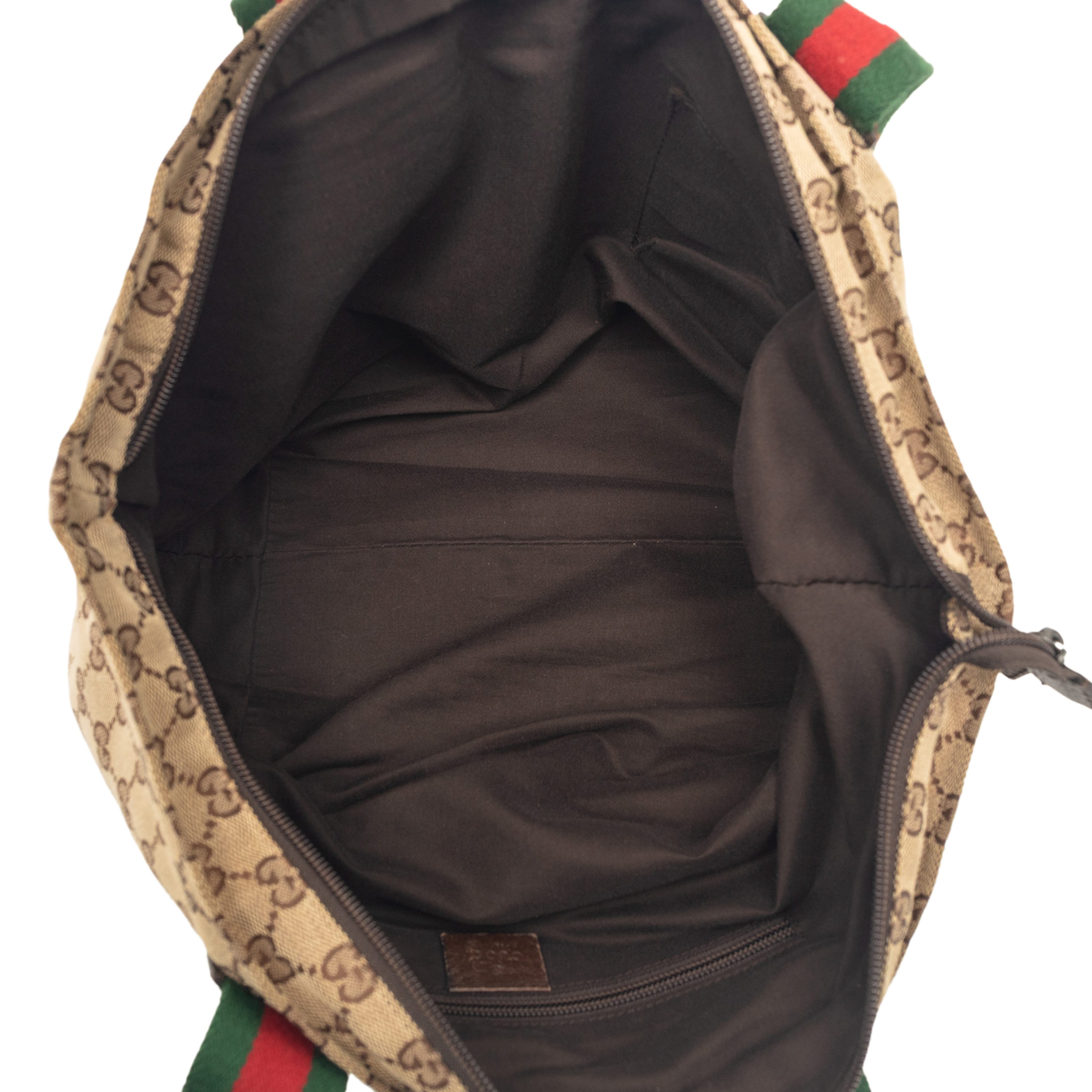 Gucci Gg Canvas Web Tote, från Luxclusif, i färgen beige. Klicka för att öppna bilden i stort format