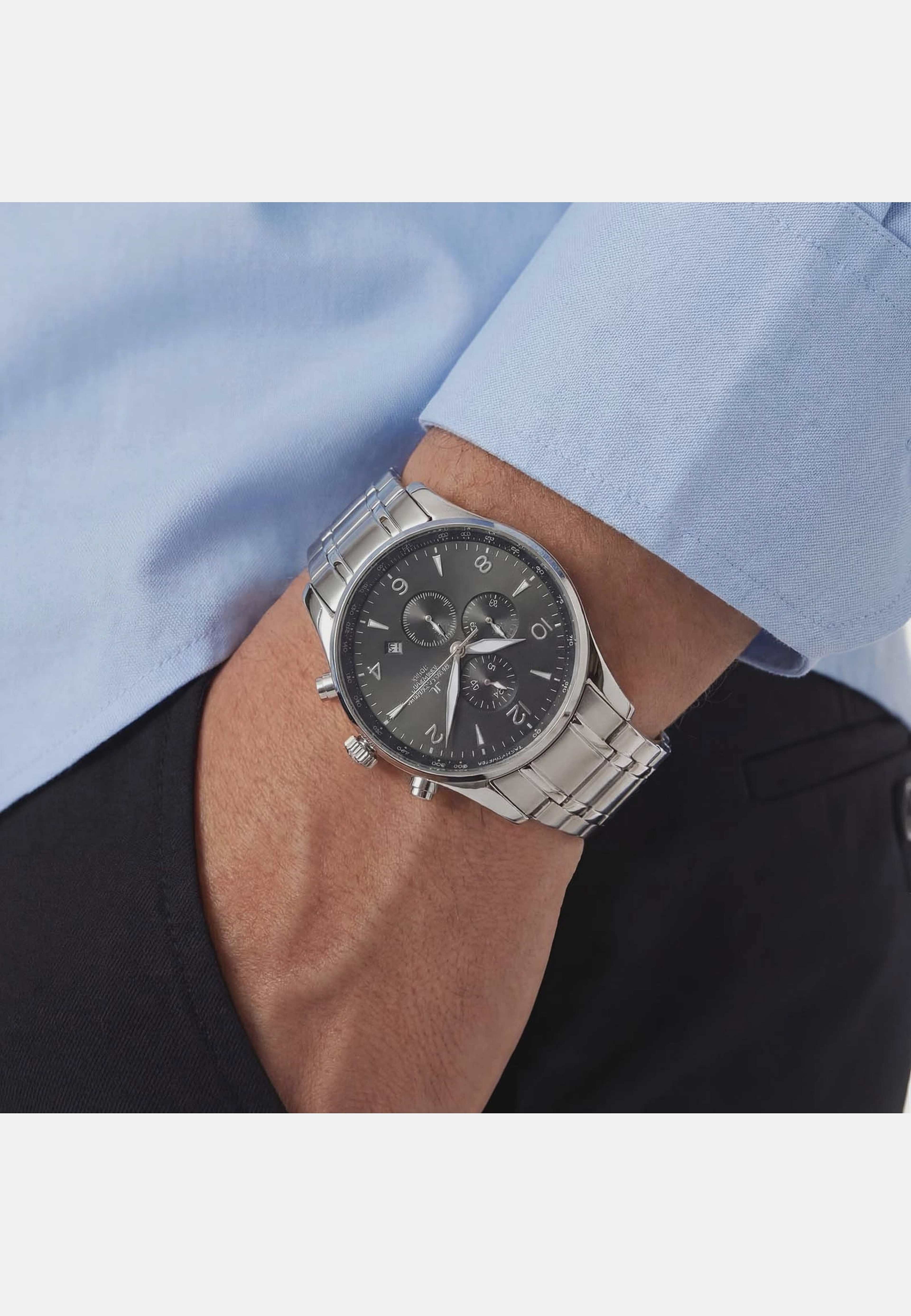 Jacques Lemans London Herr, Stl/svart 44 Mm - 1-1844ze, från Jacques Lemans, i färgen black. Klicka för att öppna bilden i stort format