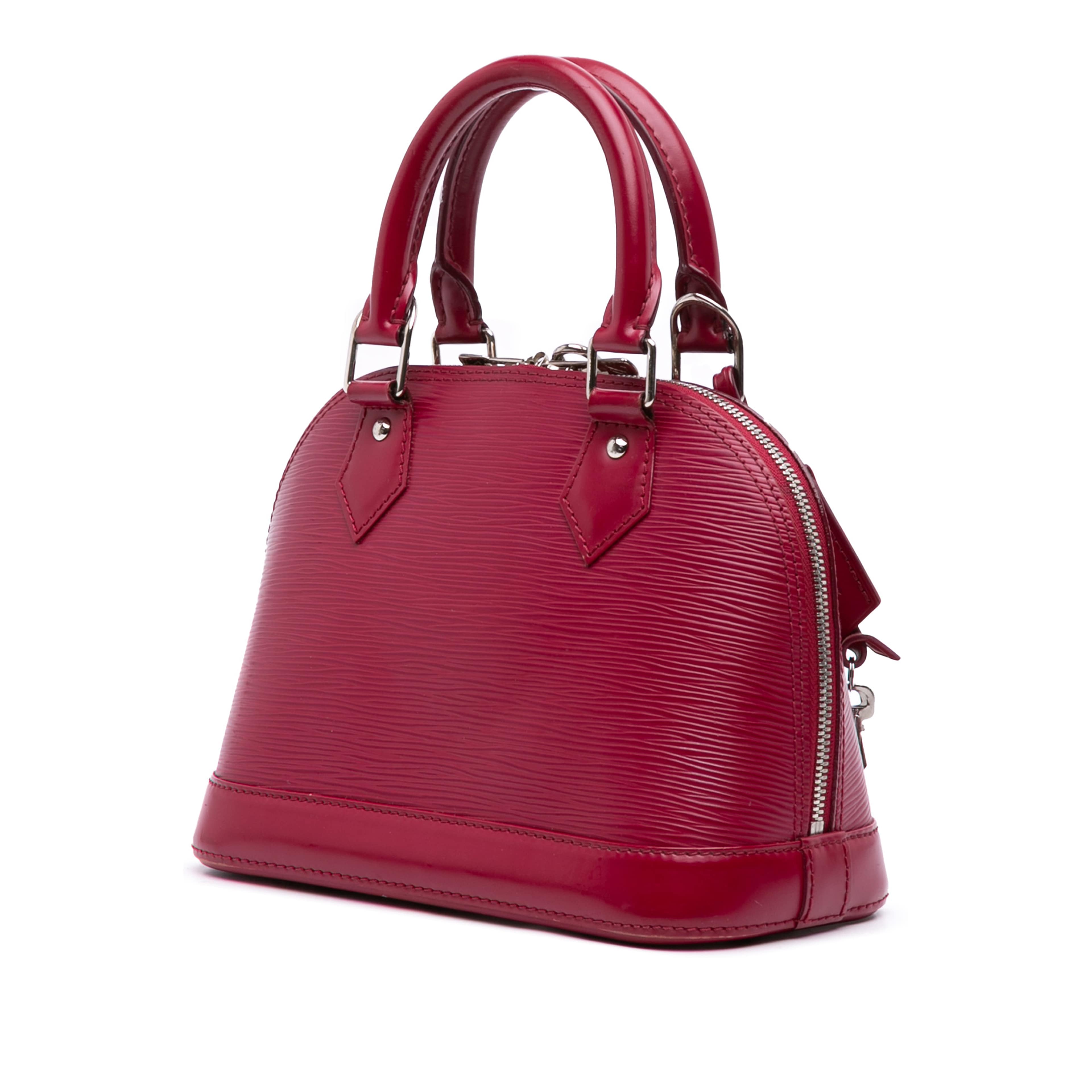 Louis Vuitton Epi Alma Bb, från Luxclusif, i färgen dark pink.