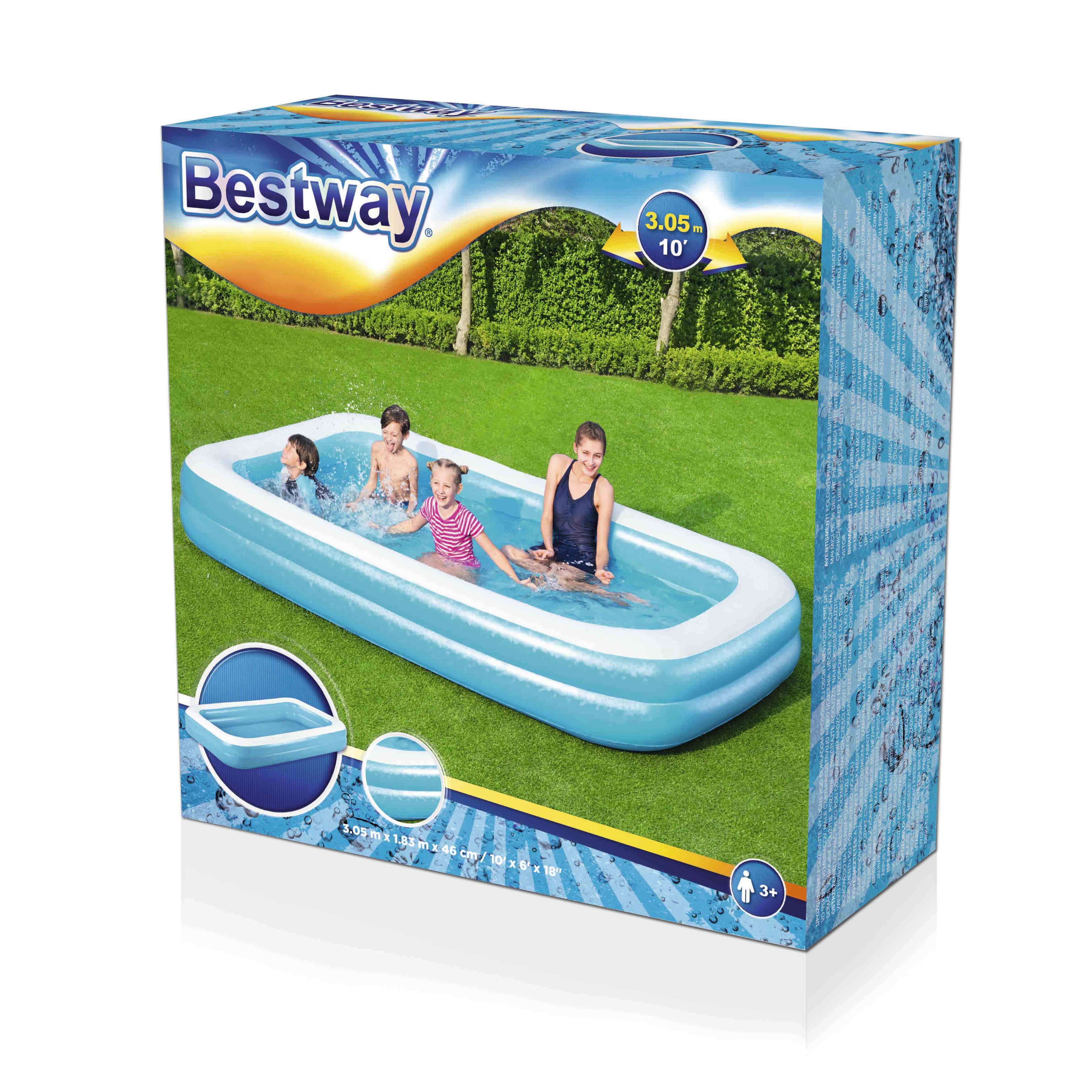 Familjepool Blå Rektangulär 305 X 183 X 46cm