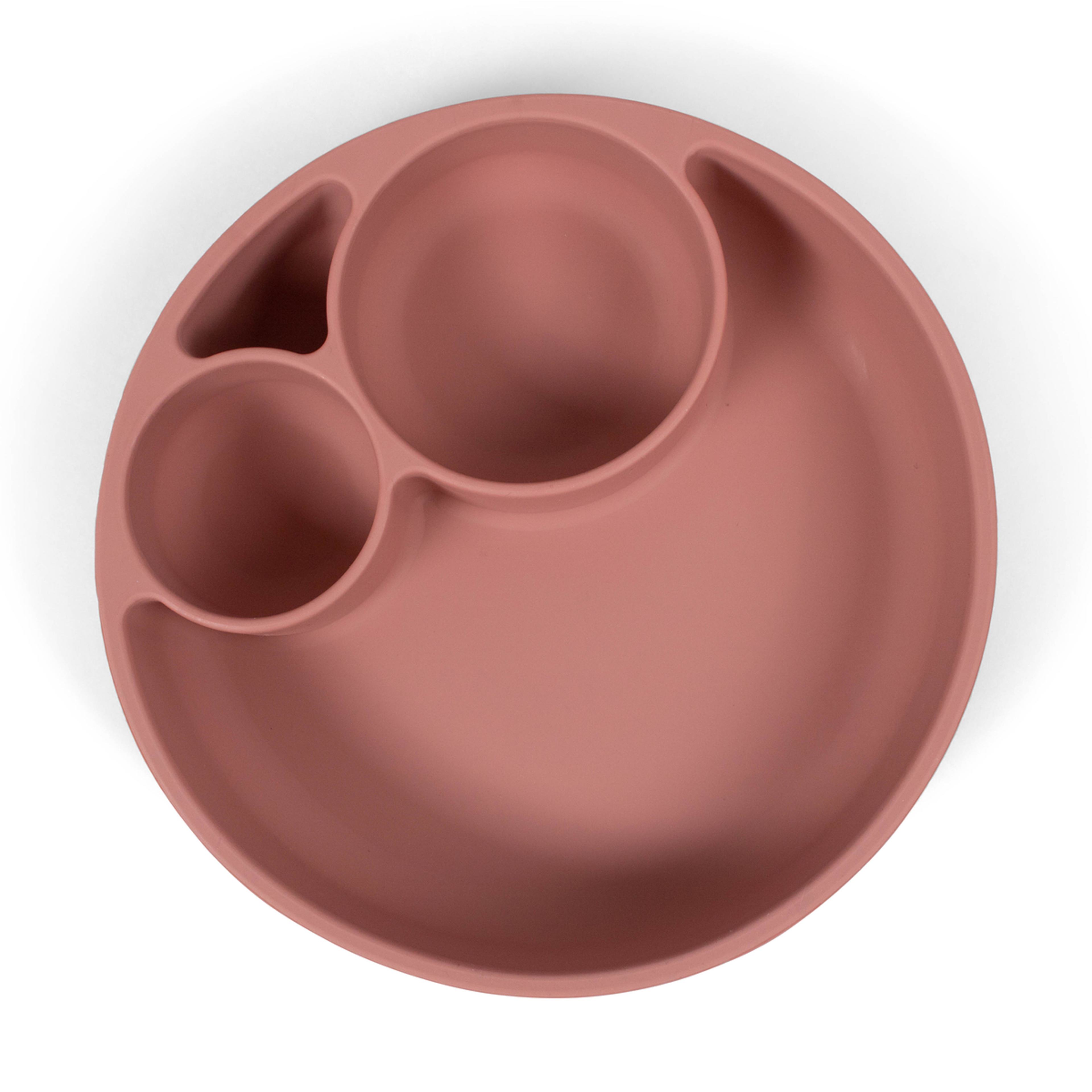 Silicone Divided Plate, från Filibabba, i färgen rose. Klicka för att öppna bilden i stort format