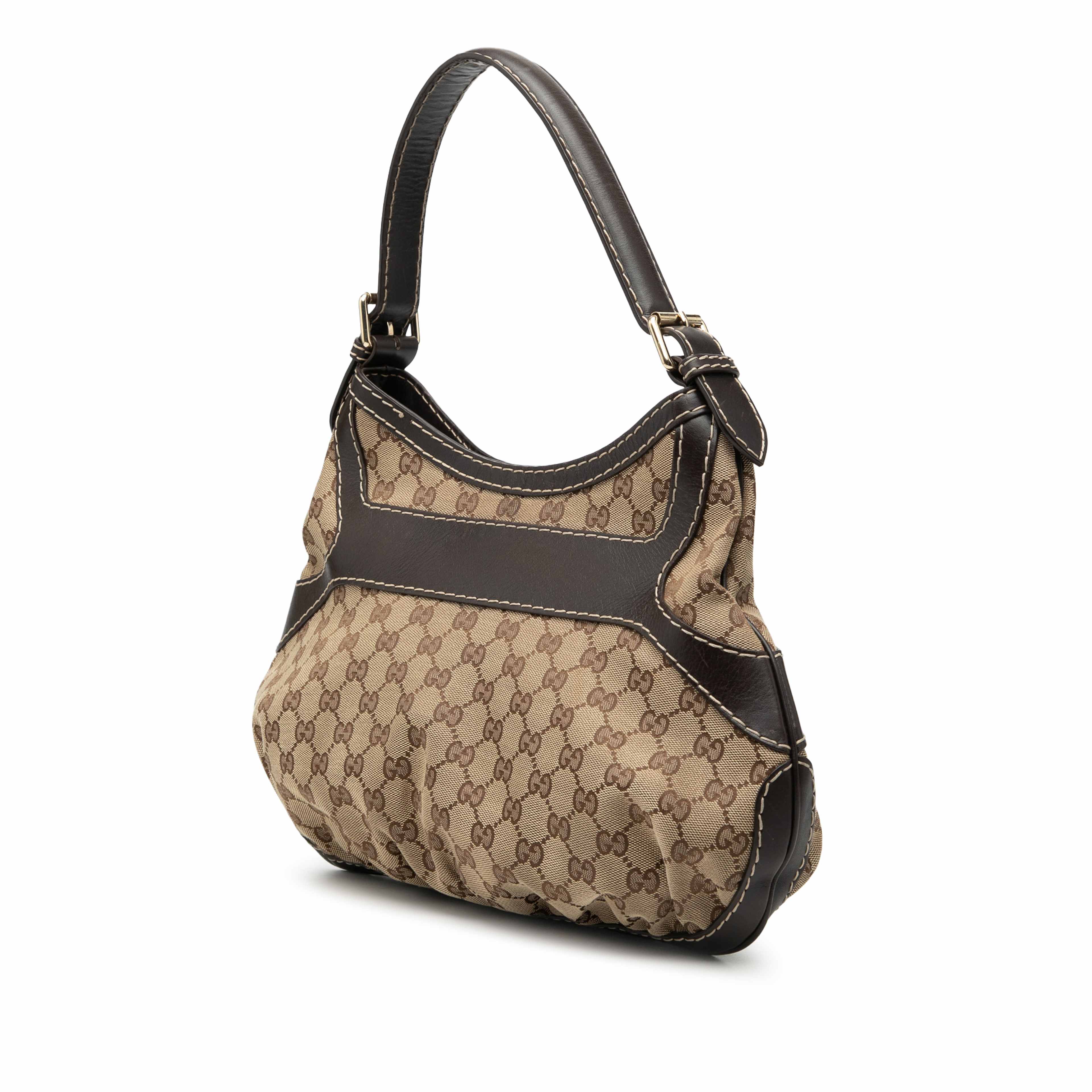 Gucci Gg Canvas Dialux Queen Hobo, från Luxclusif, i färgen beige. Klicka för att öppna bilden i stort format