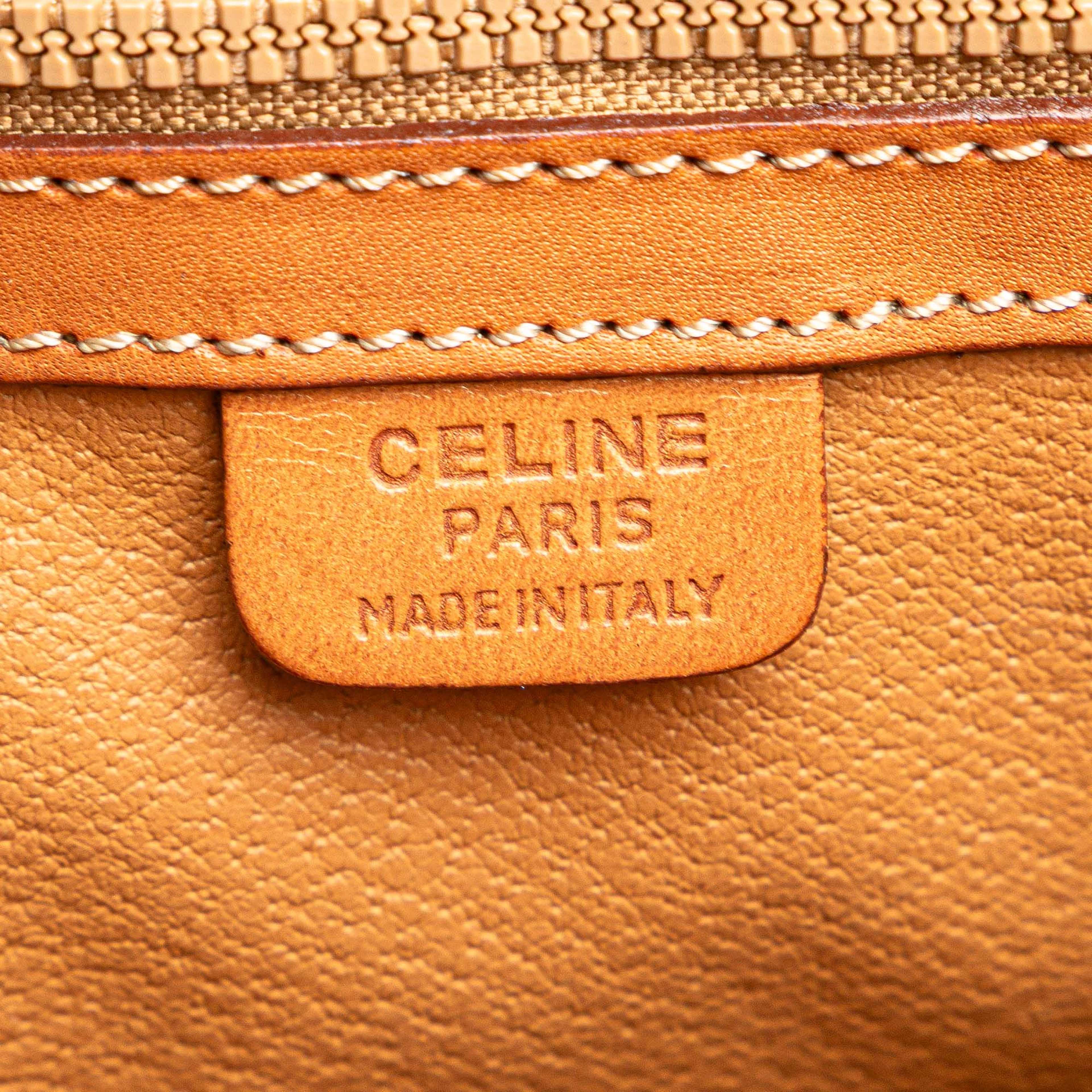 Celine Macadam Coated Canvas Satchel, från Luxclusif, i färgen brown. Klicka för att öppna bilden i stort format