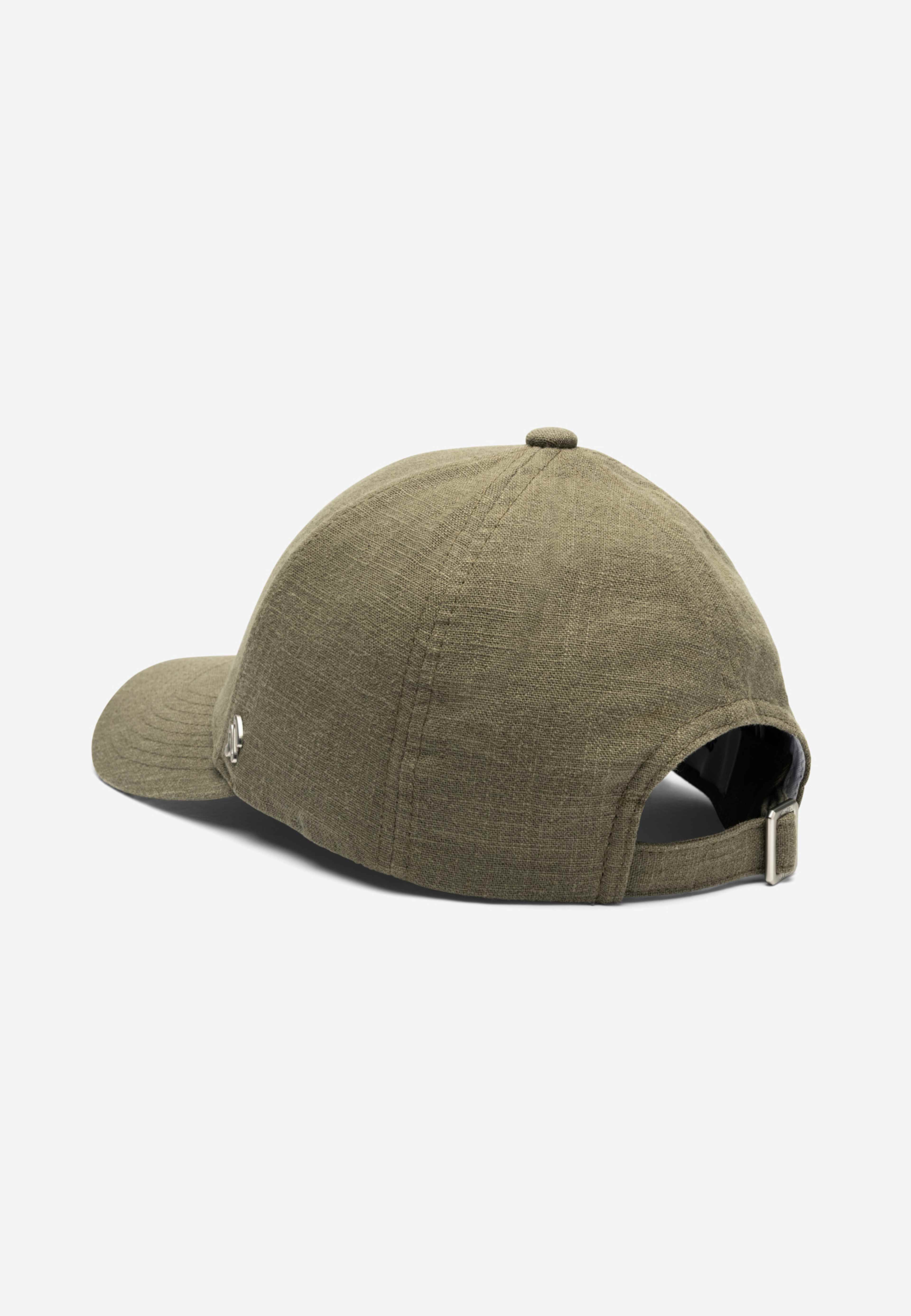 Baseball Cap 107 Linen, från Stiksen, i färgen olive. Klicka för att öppna bilden i stort format
