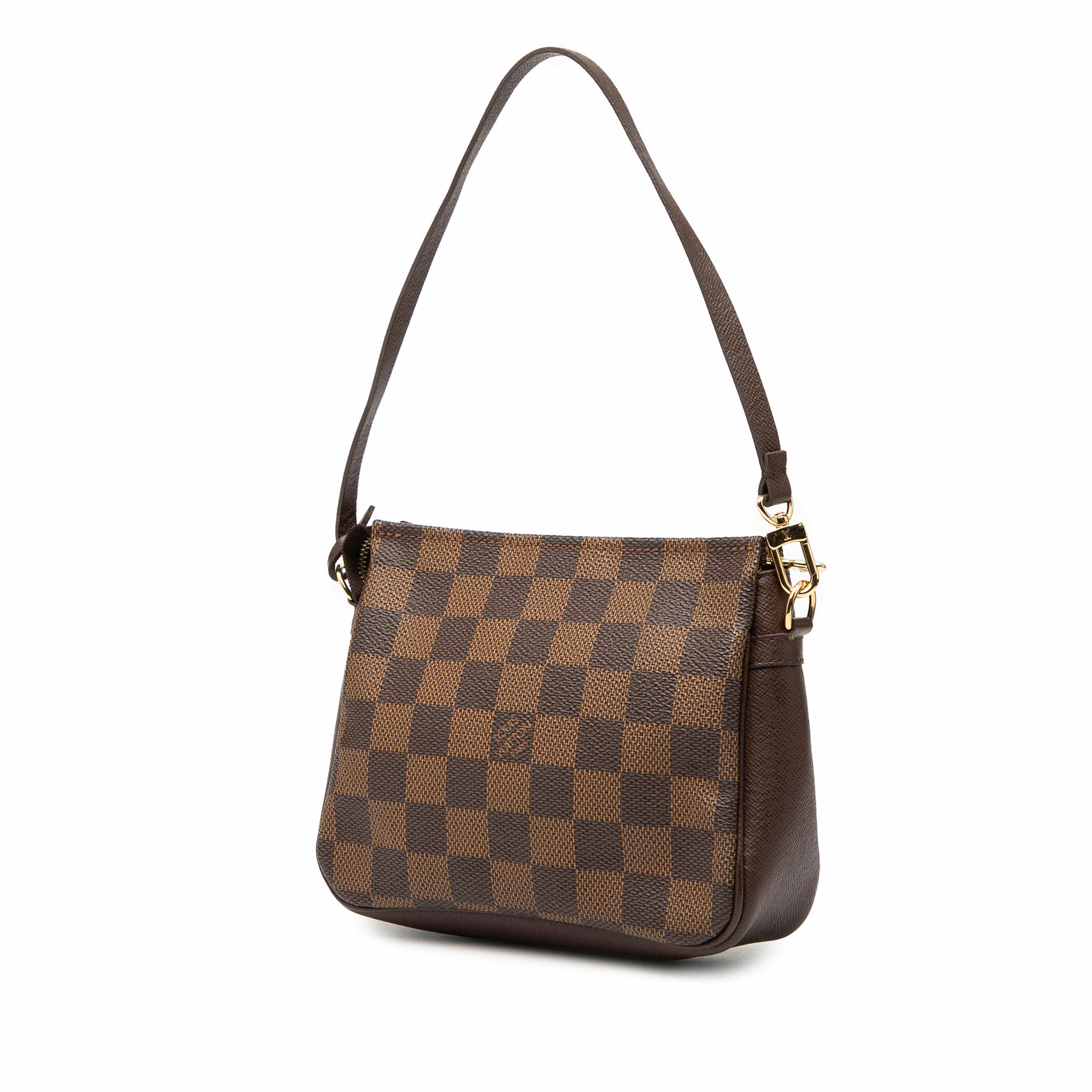 Louis Vuitton Damier Ebene Trousse Pochette, från Luxclusif, i färgen brown. Klicka för att öppna bilden i stort format