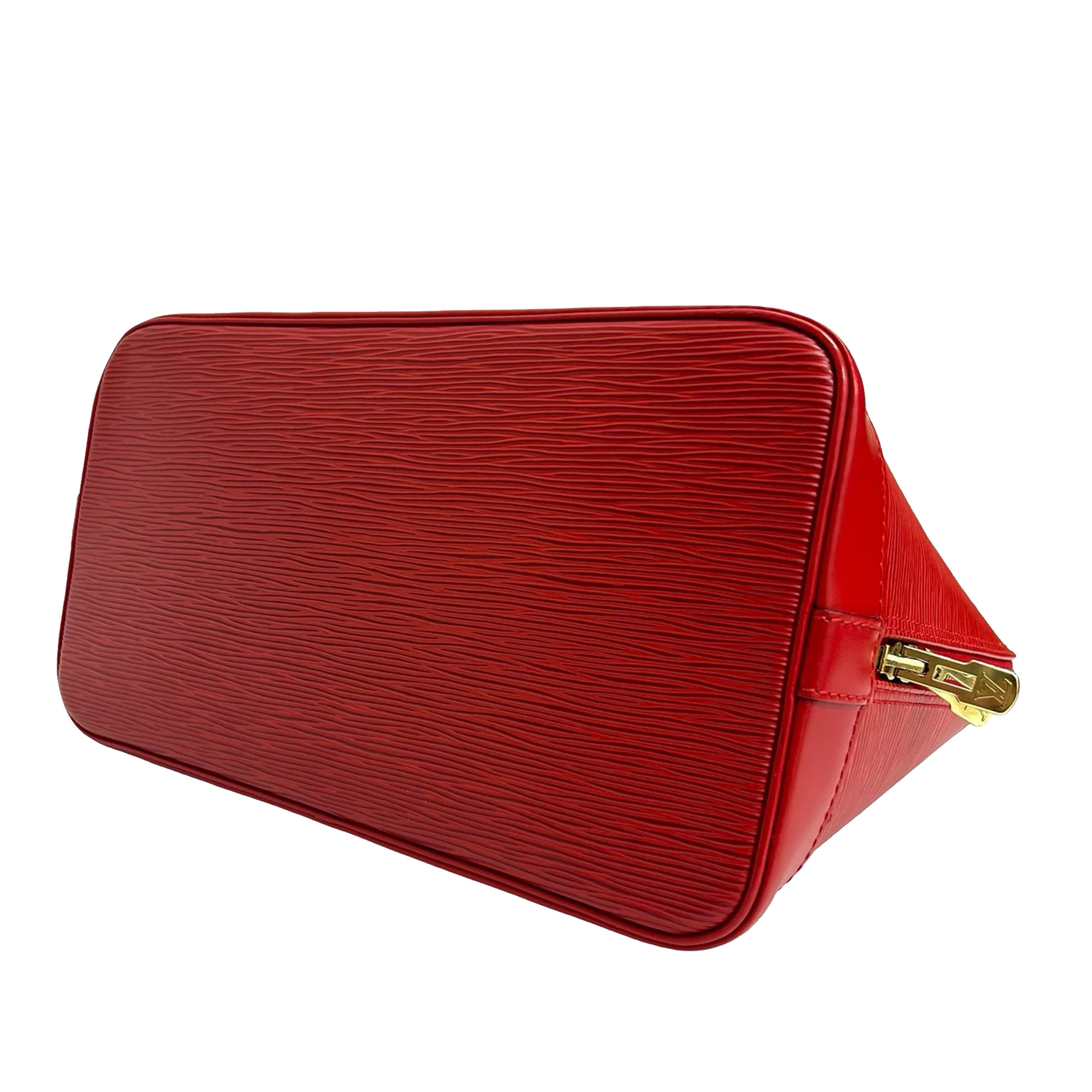 Louis Vuitton Epi Alma Pm, från Luxclusif, i färgen red. Klicka för att öppna bilden i stort format