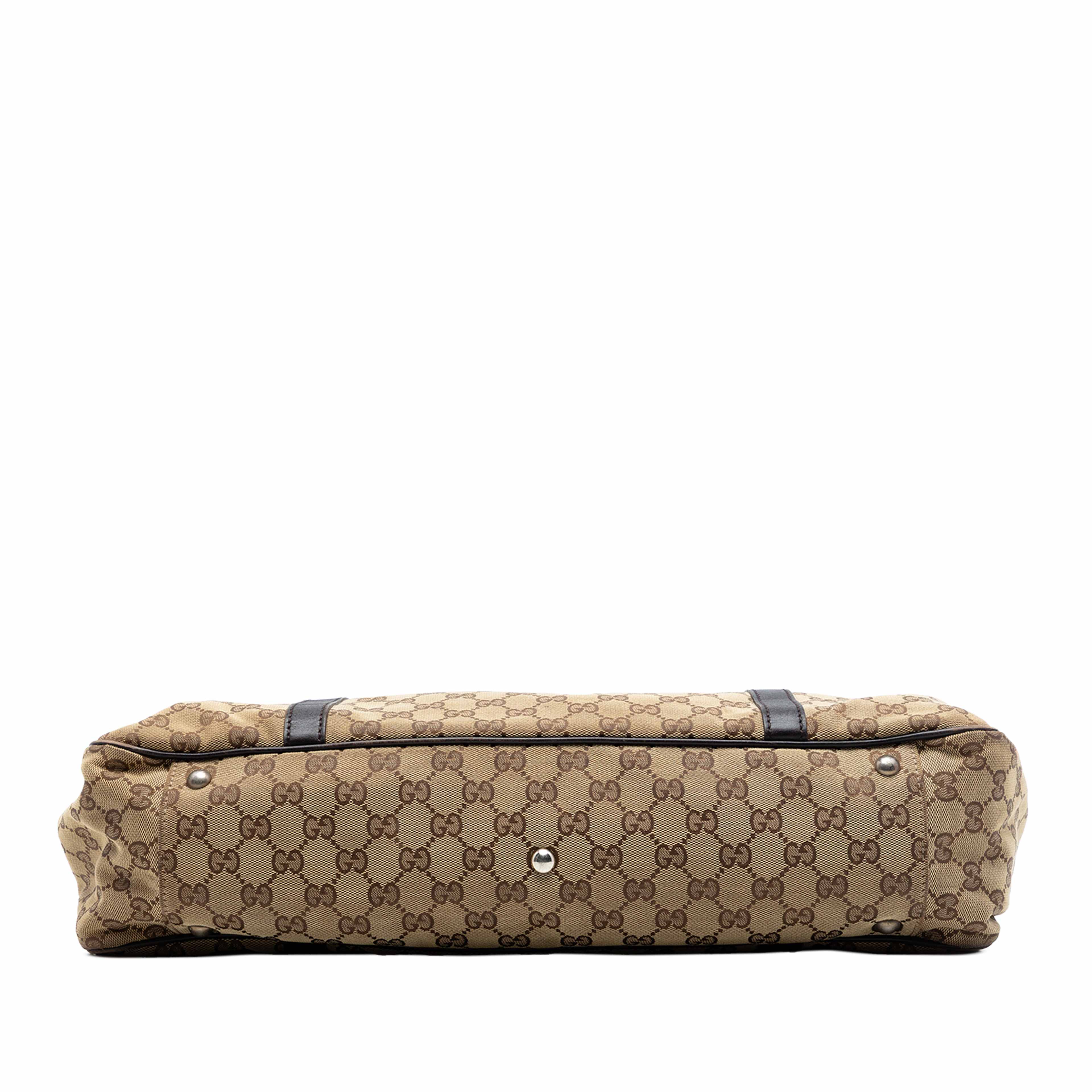 Gucci Large Gg Canvas Twins Tote, från Luxclusif, i färgen beige. Klicka för att öppna bilden i stort format