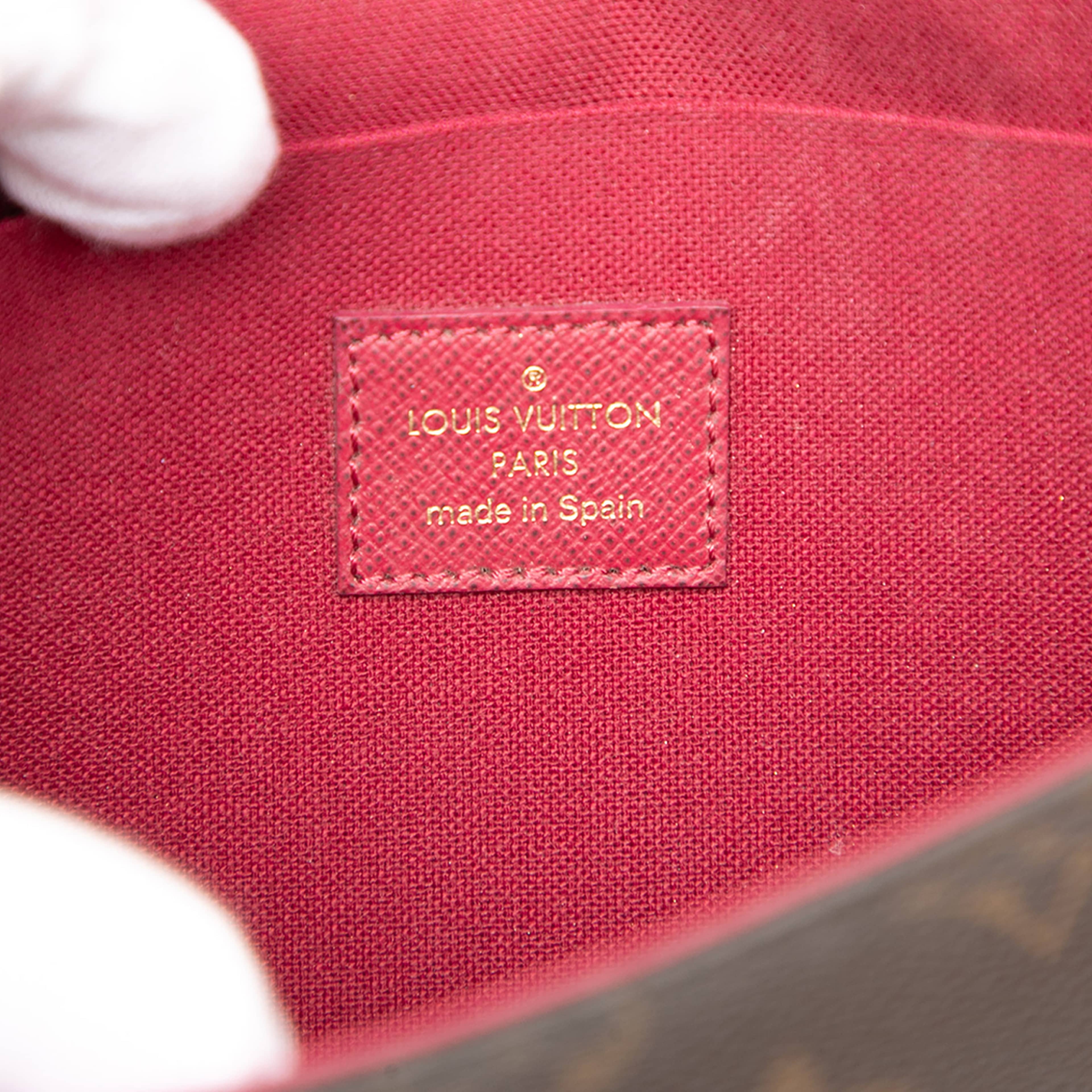 Louis Vuitton Monogram Pochette Felicie, från Luxclusif, i färgen brown. Klicka för att öppna bilden i stort format