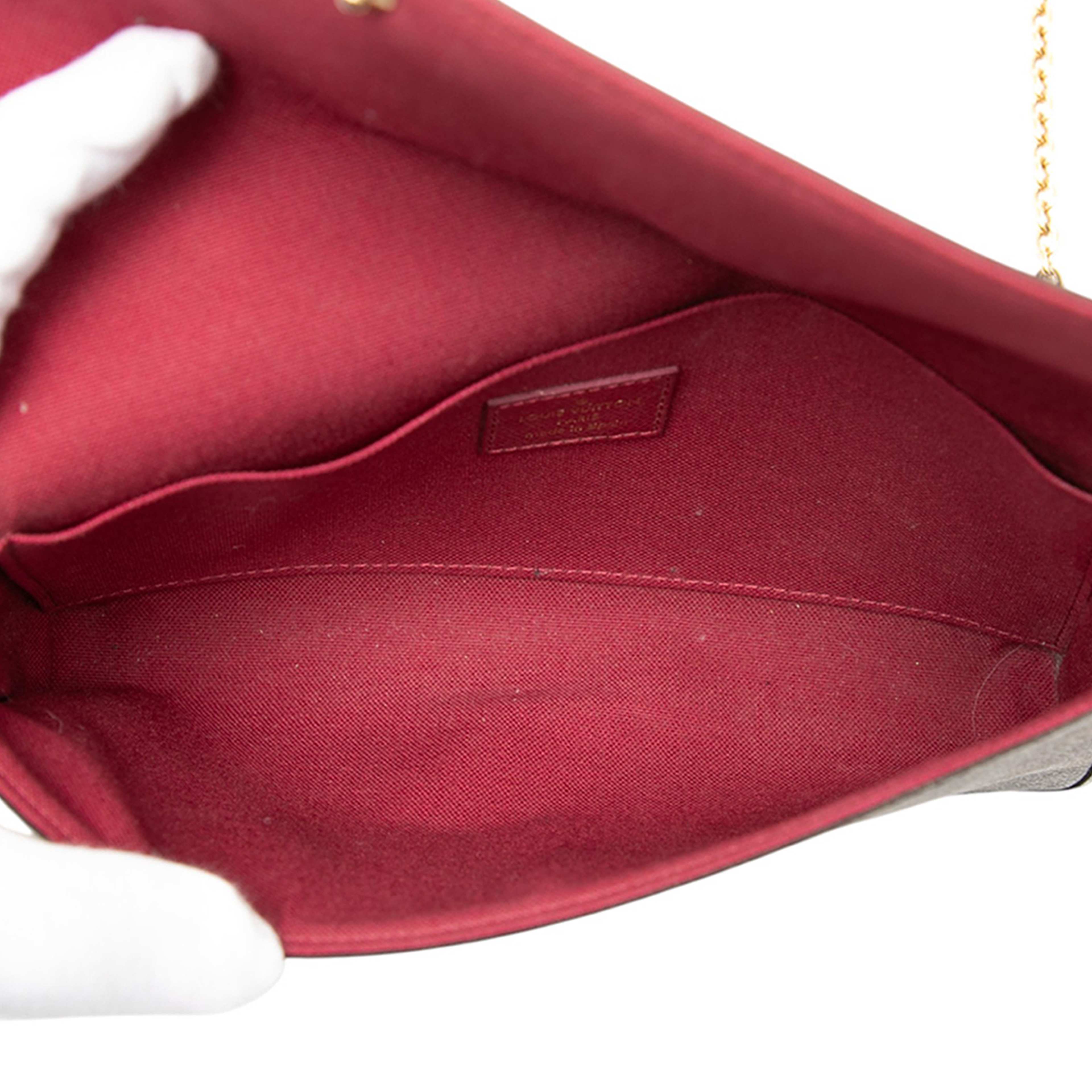 Louis Vuitton Monogram Pochette Felicie, från Luxclusif, i färgen brown. Klicka för att öppna bilden i stort format