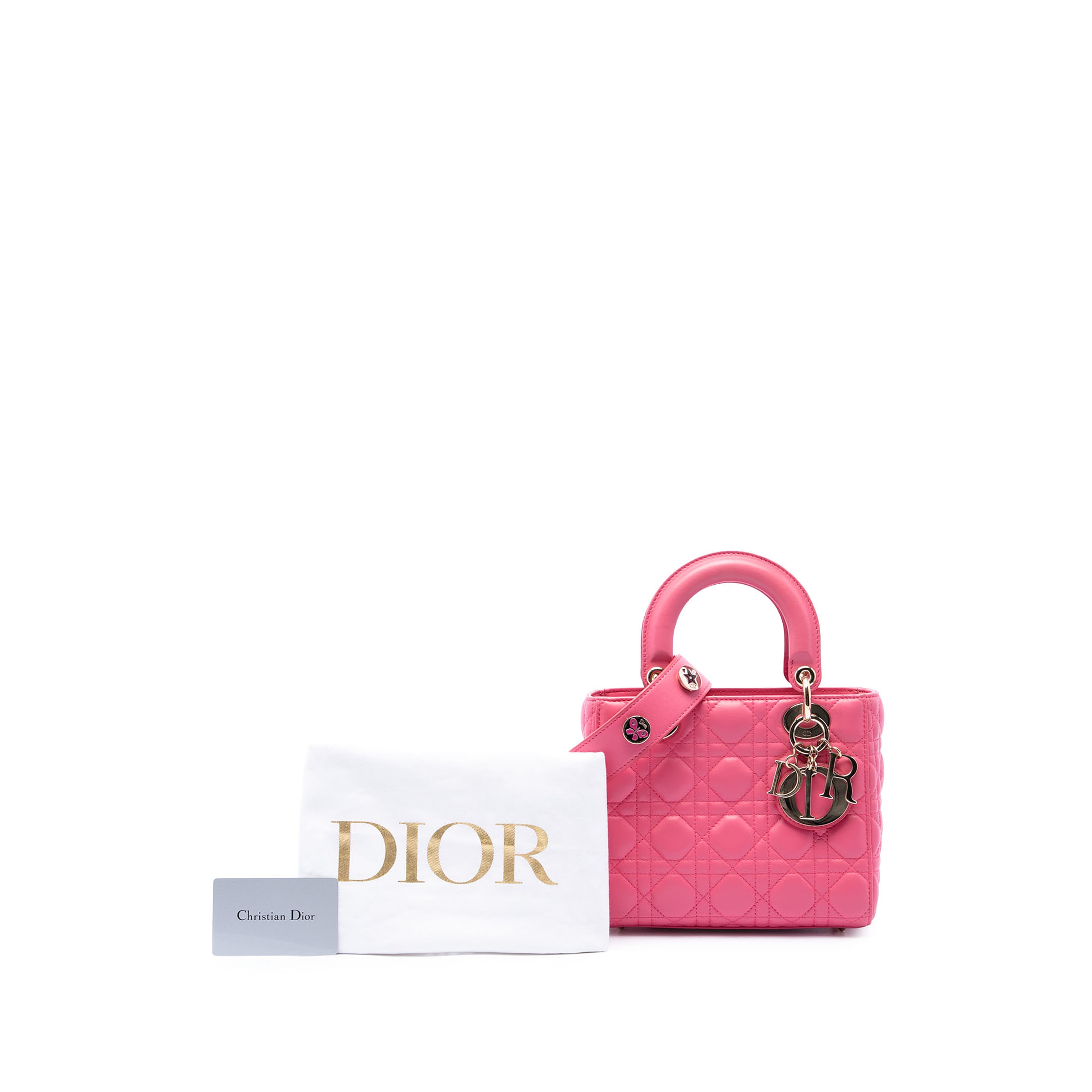 Dior Small Lambskin Cannage My Abcdior Lady Dior, från Luxclusif, i färgen rosa. Klicka för att öppna bilden i stort format