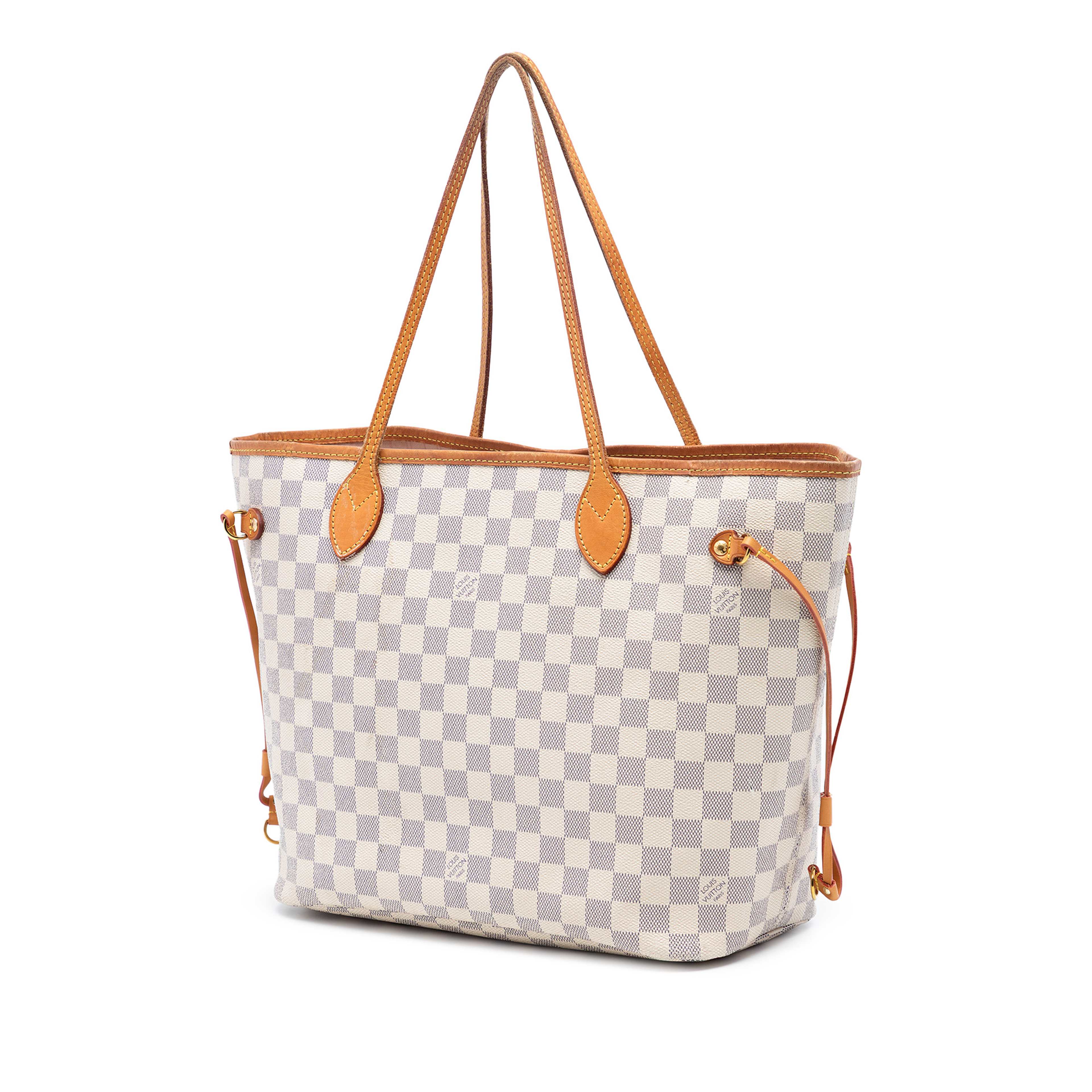 Louis Vuitton Damier Azur Neverfull Mm, från Luxclusif, i färgen white. Klicka för att öppna bilden i stort format