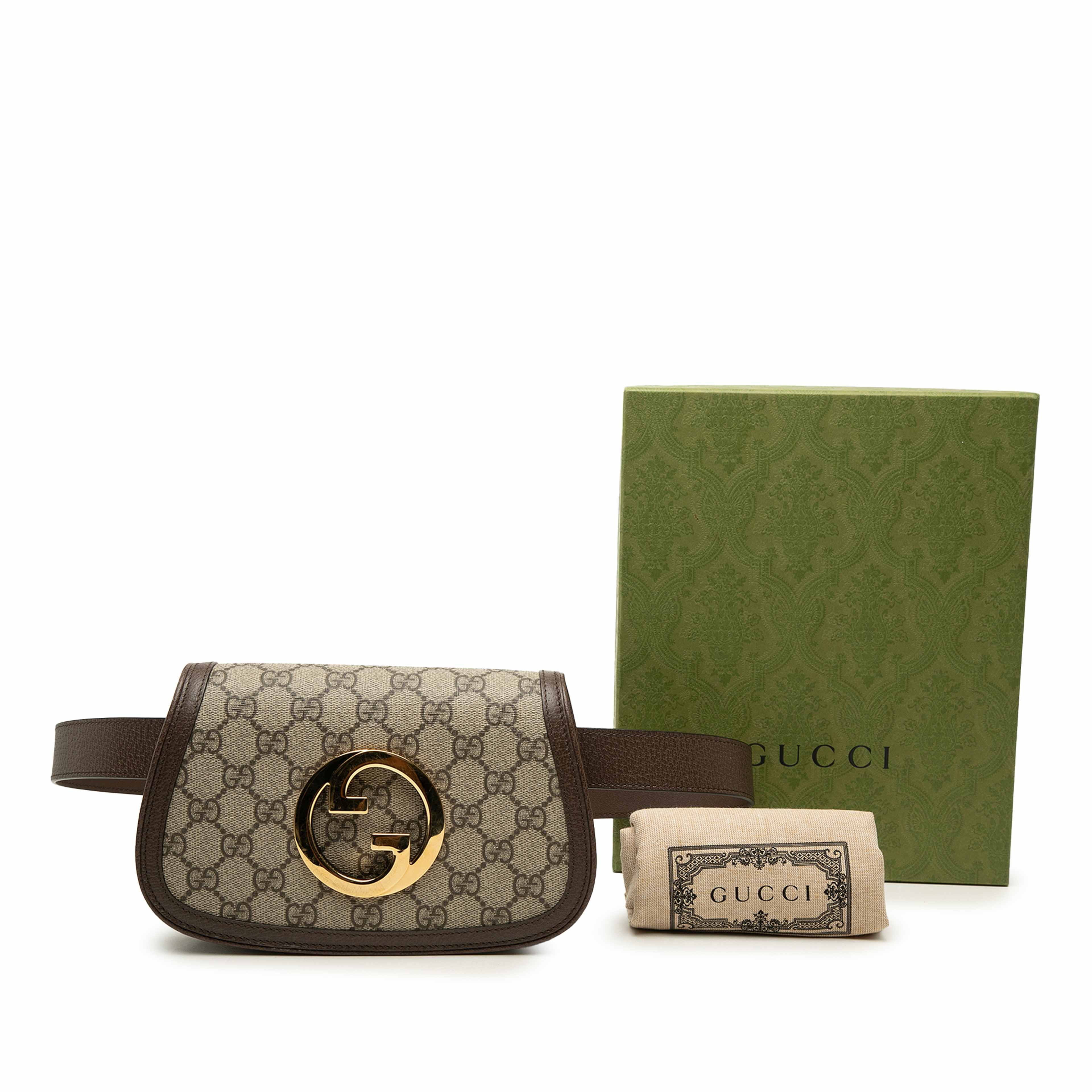 Gucci Gg Supreme Blondie Belt Bag, från Luxclusif, i färgen beige. Klicka för att öppna bilden i stort format