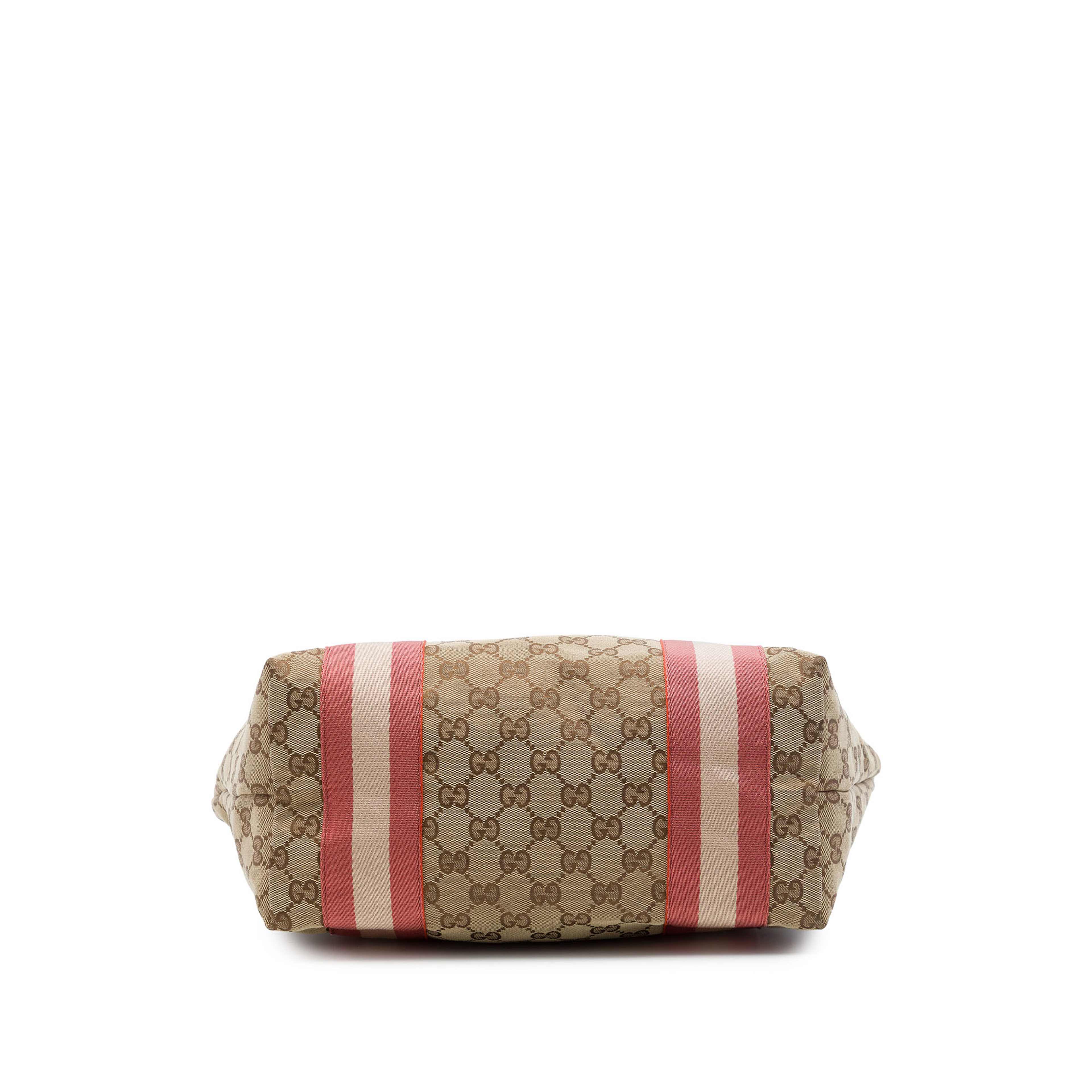 Gucci Gg Canvas Web Jolie Tote, från Luxclusif, i färgen beige. Klicka för att öppna bilden i stort format