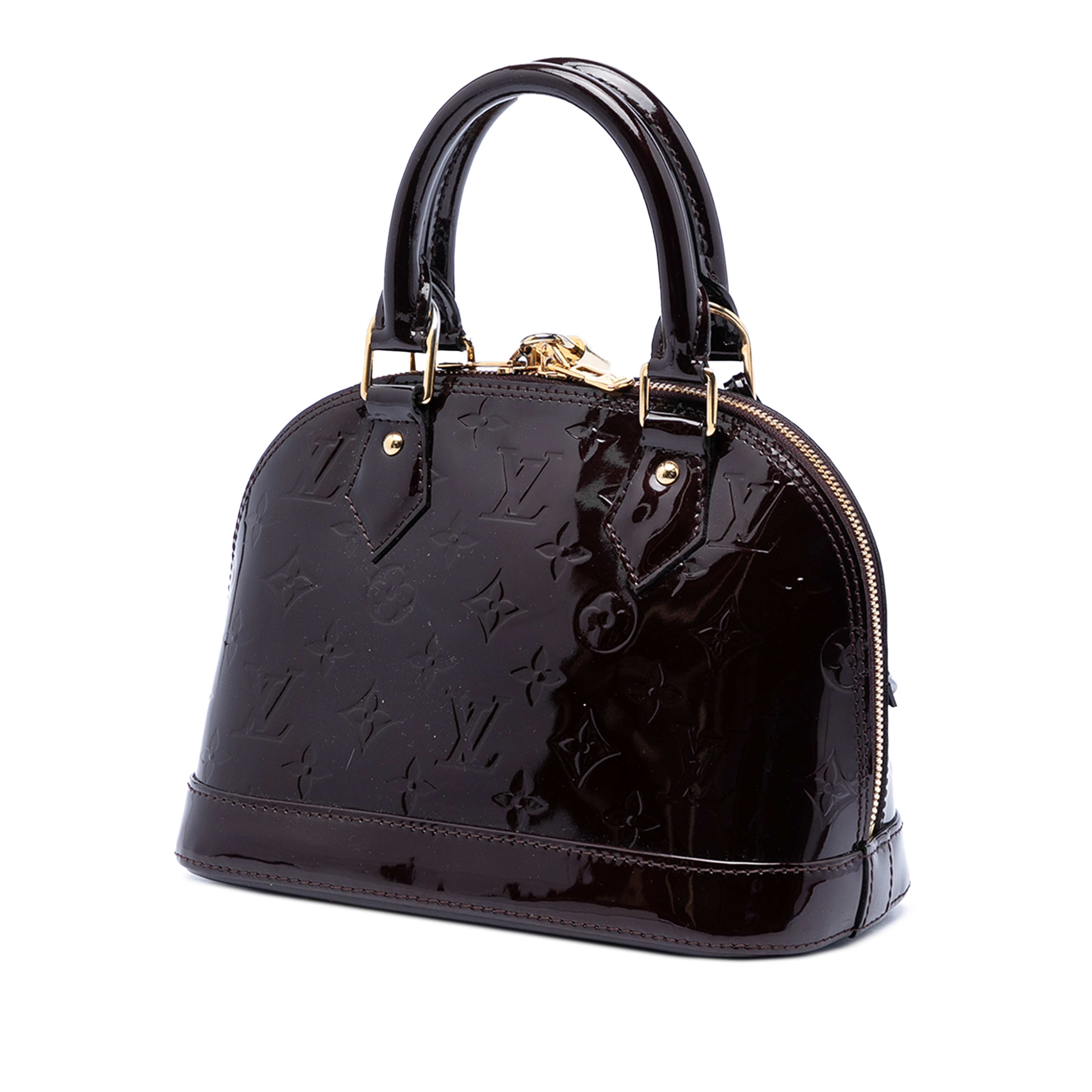 Louis Vuitton Monogram Vernis Alma Bb, från Luxclusif, i färgen purple. Klicka för att öppna bilden i stort format