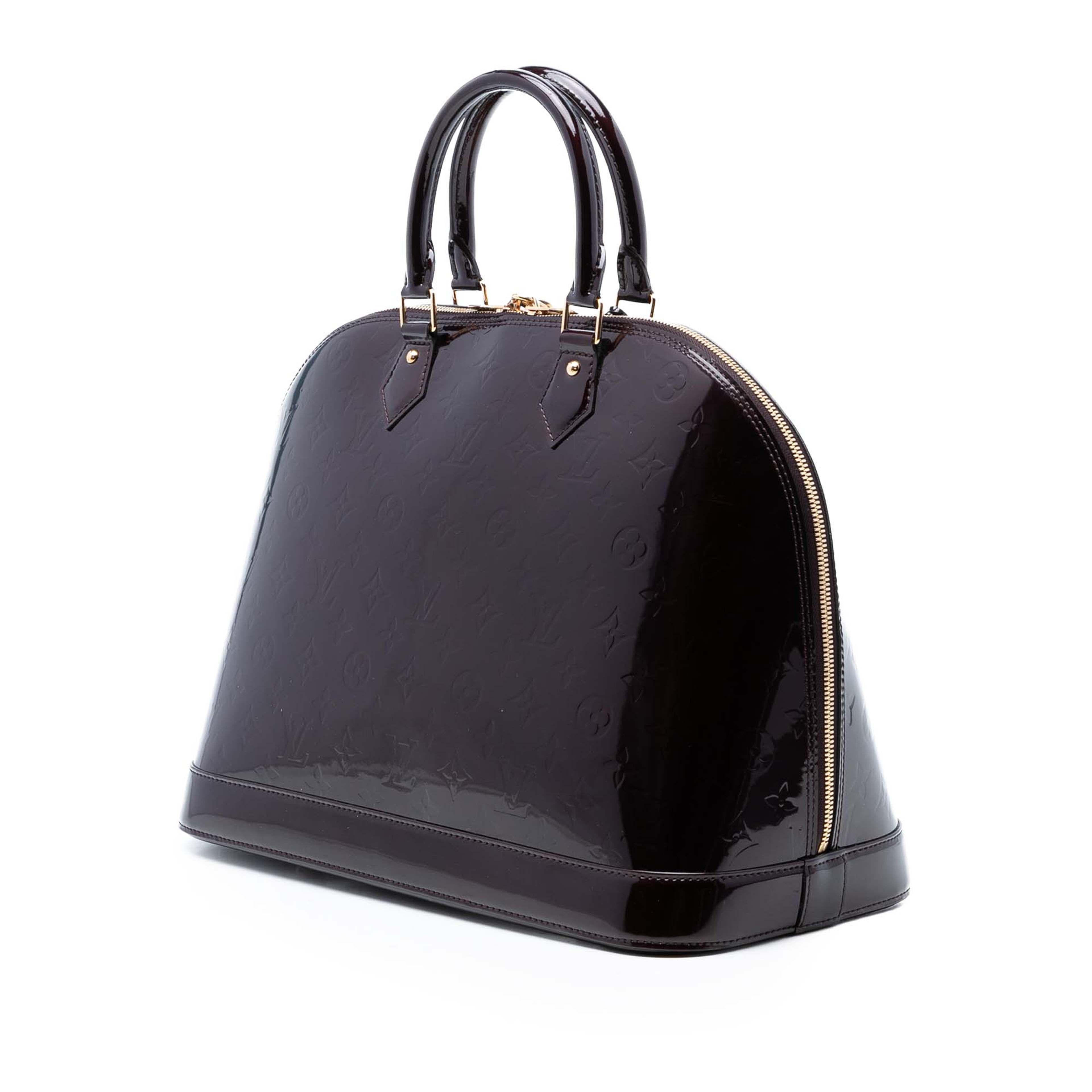 Louis Vuitton Monogram Vernis Alma Gm, från Luxclusif, i färgen purpur. Klicka för att öppna bilden i stort format