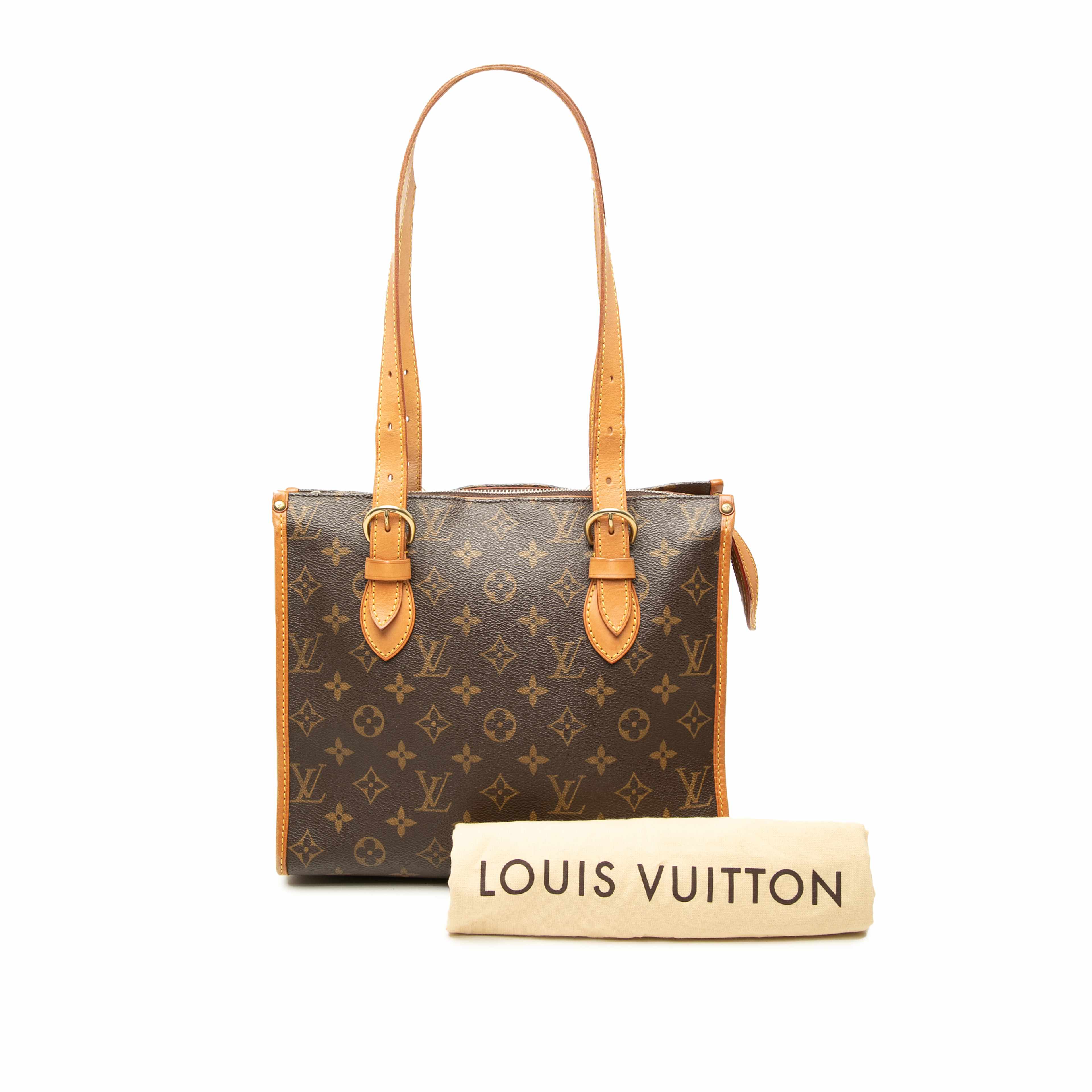 Louis Vuitton Monogram Popincourt Haut, från Luxclusif, i färgen brun. Klicka för att öppna bilden i stort format