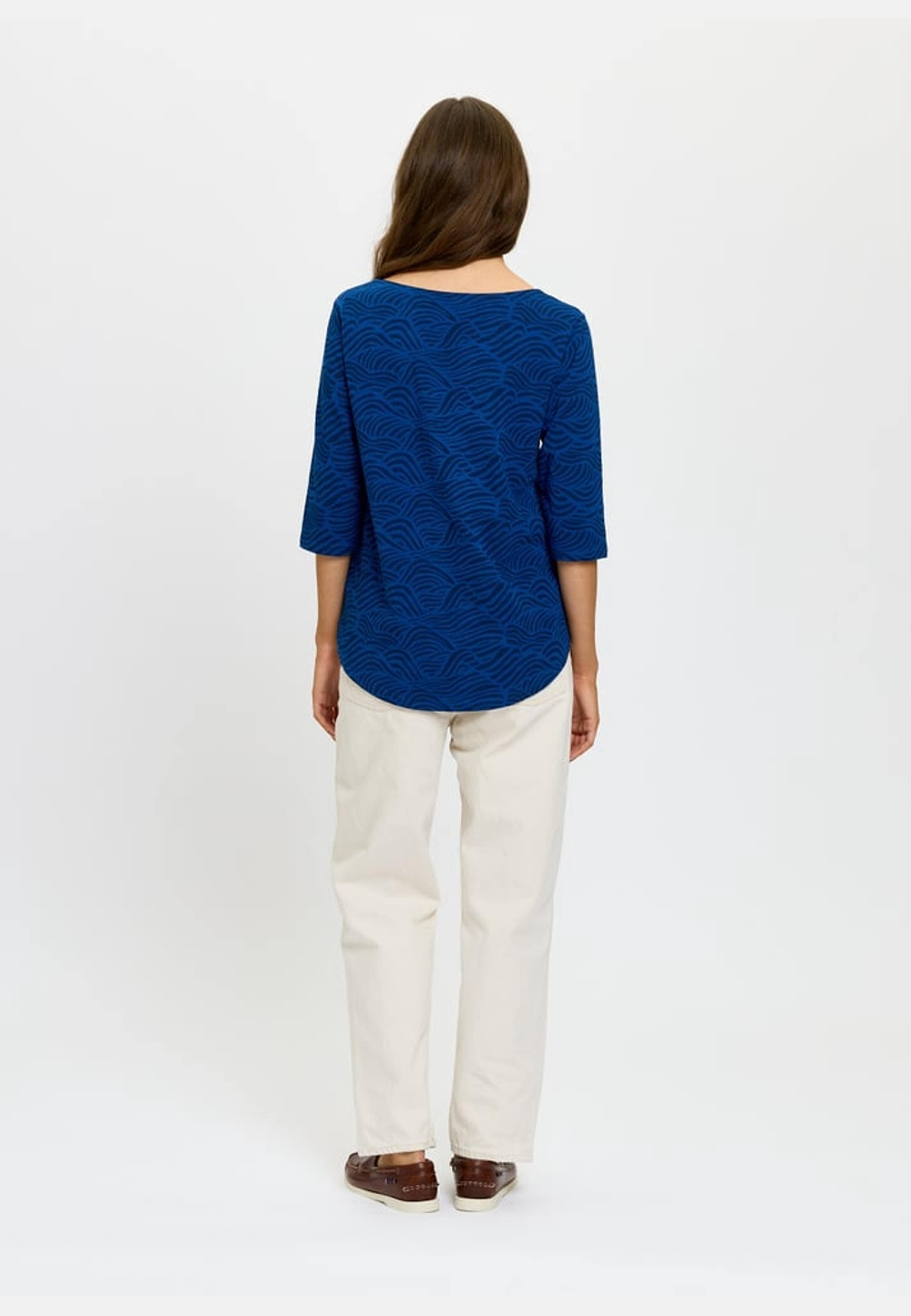 Mela Top Windy Wave Navy, från emmamalena, i färgen marinblå. Klicka för att öppna bilden i stort format