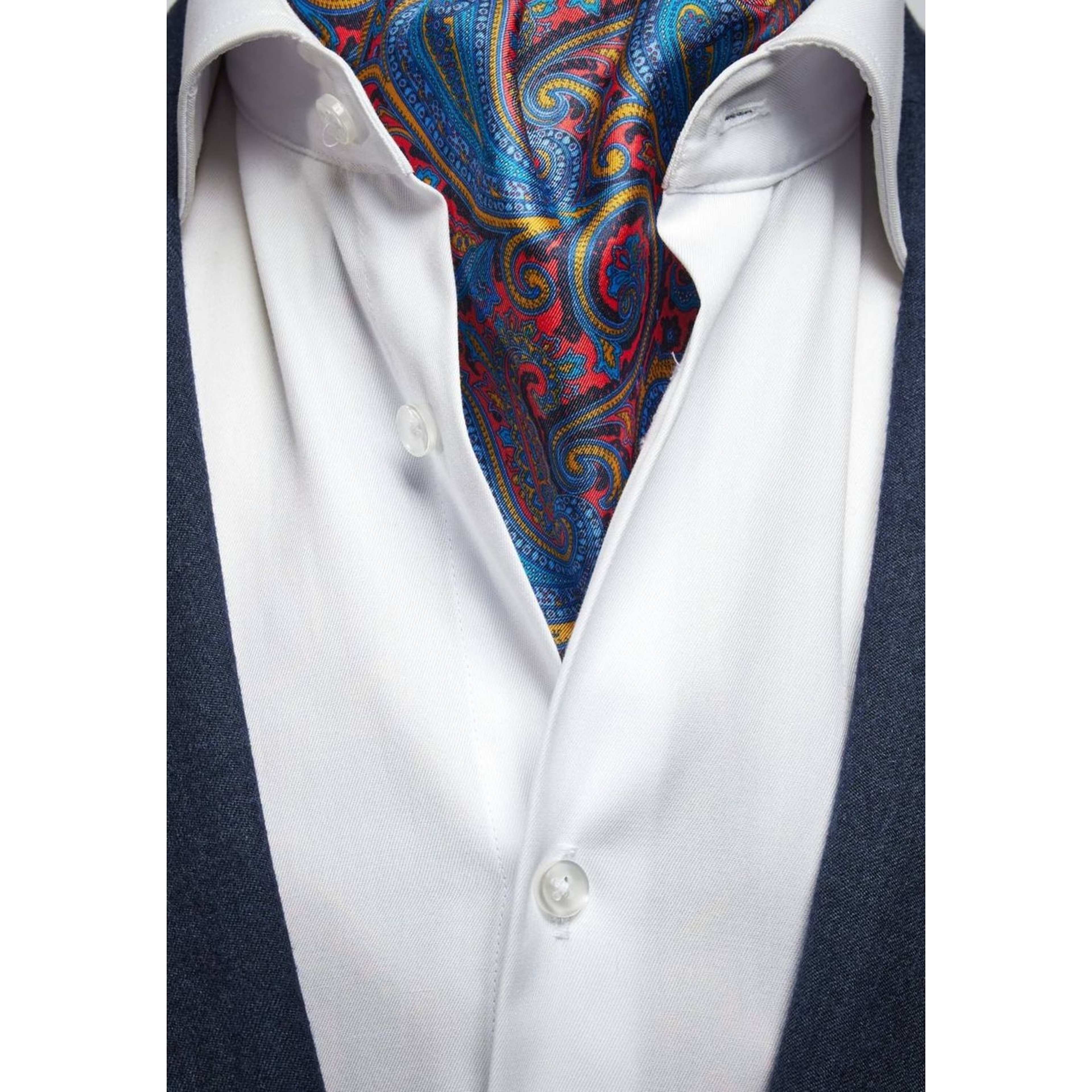 Silk Single Pointed Ascot Paisley