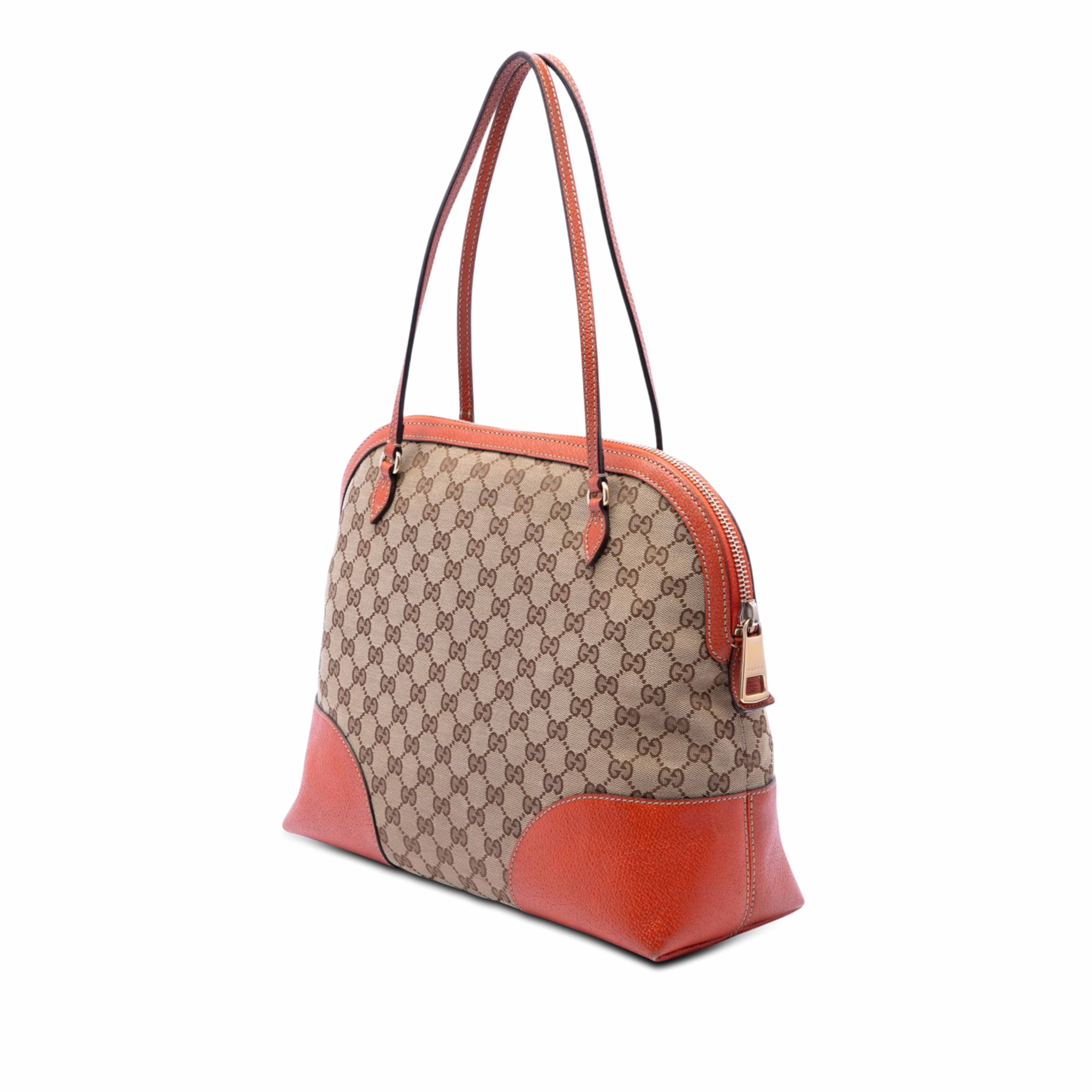 Gucci Medium Gg Canvas Bree Dome Tote, från Luxclusif, i färgen beige. Klicka för att öppna bilden i stort format