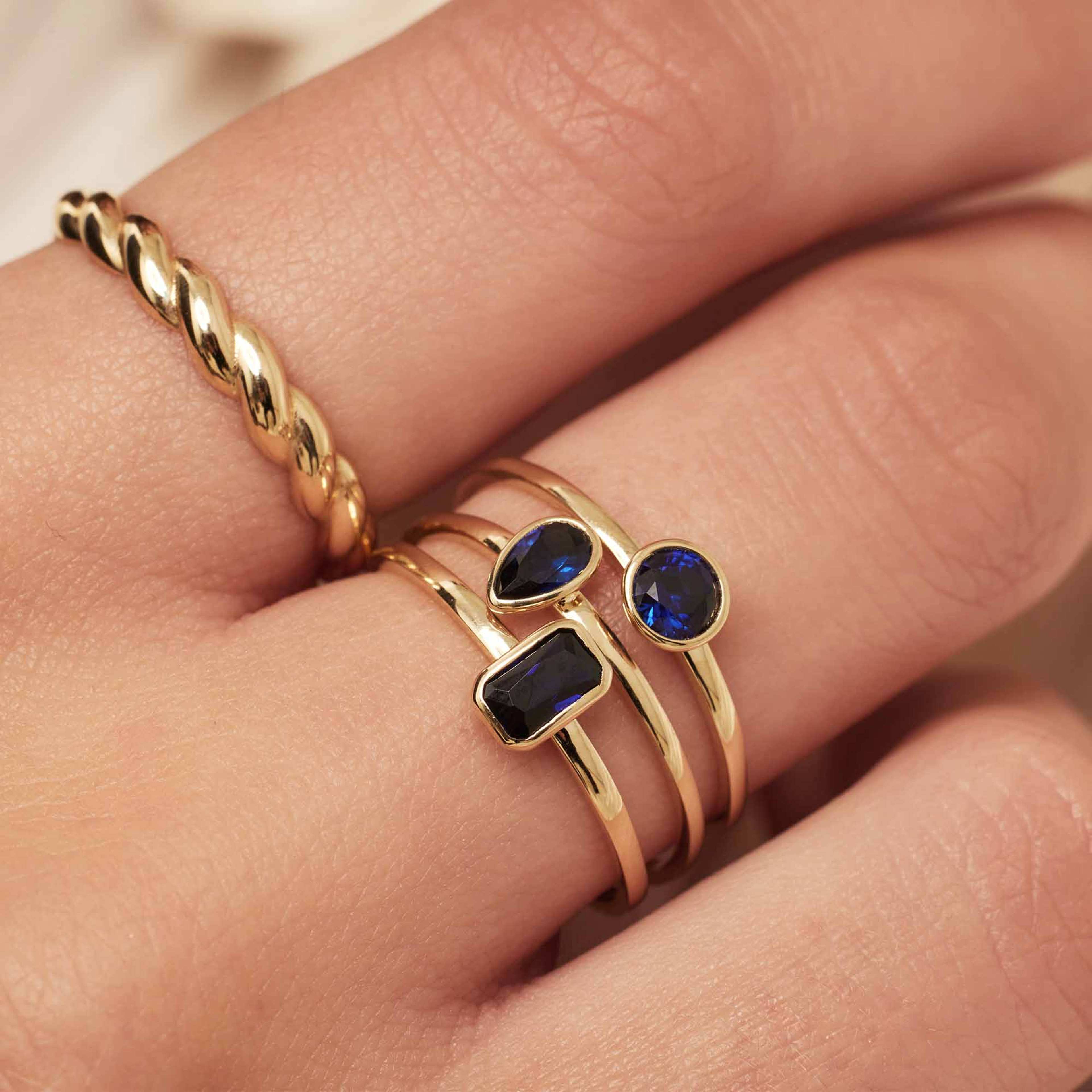 Baguette 14 Karat Guld Ring