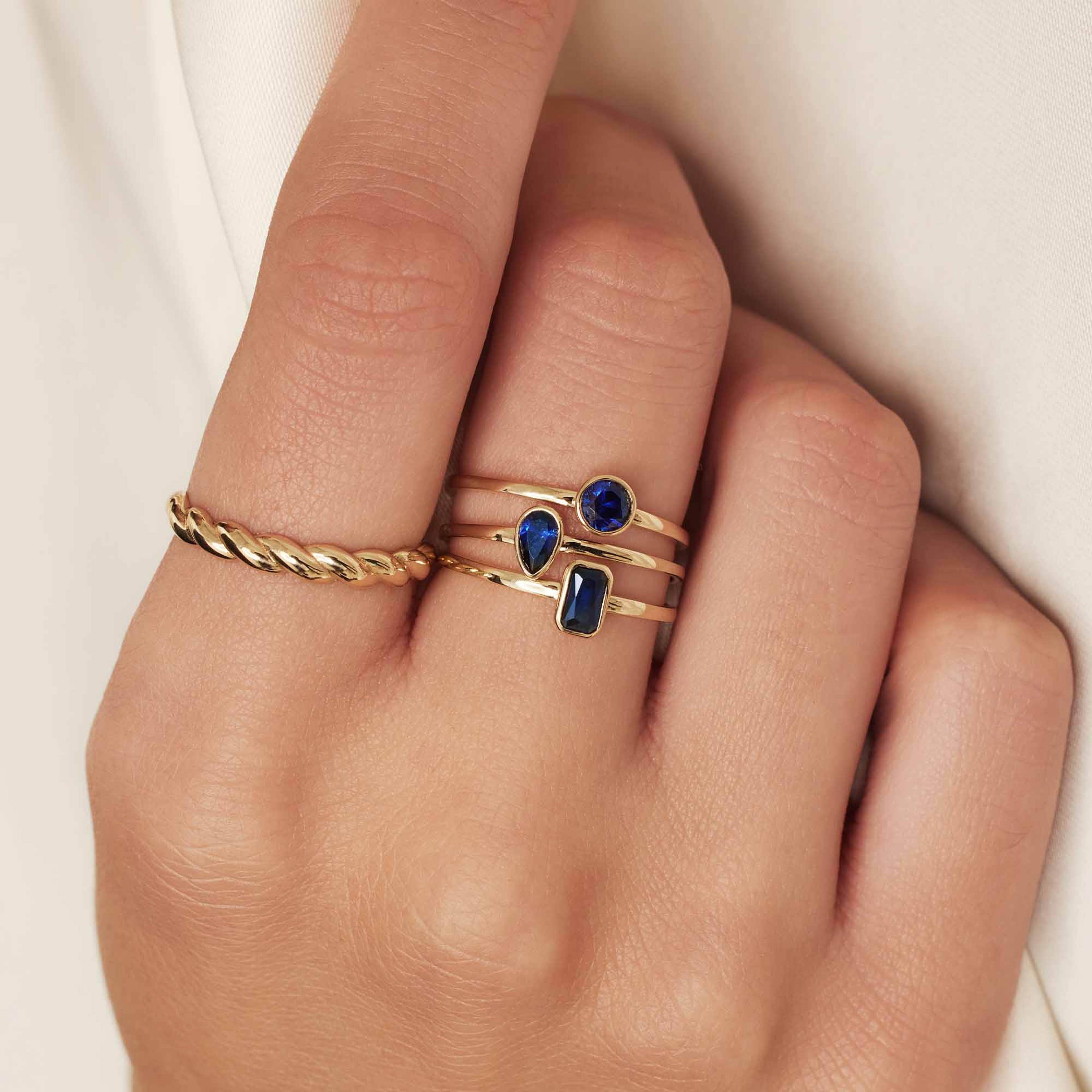 Baguette 14 Karat Guld Ring