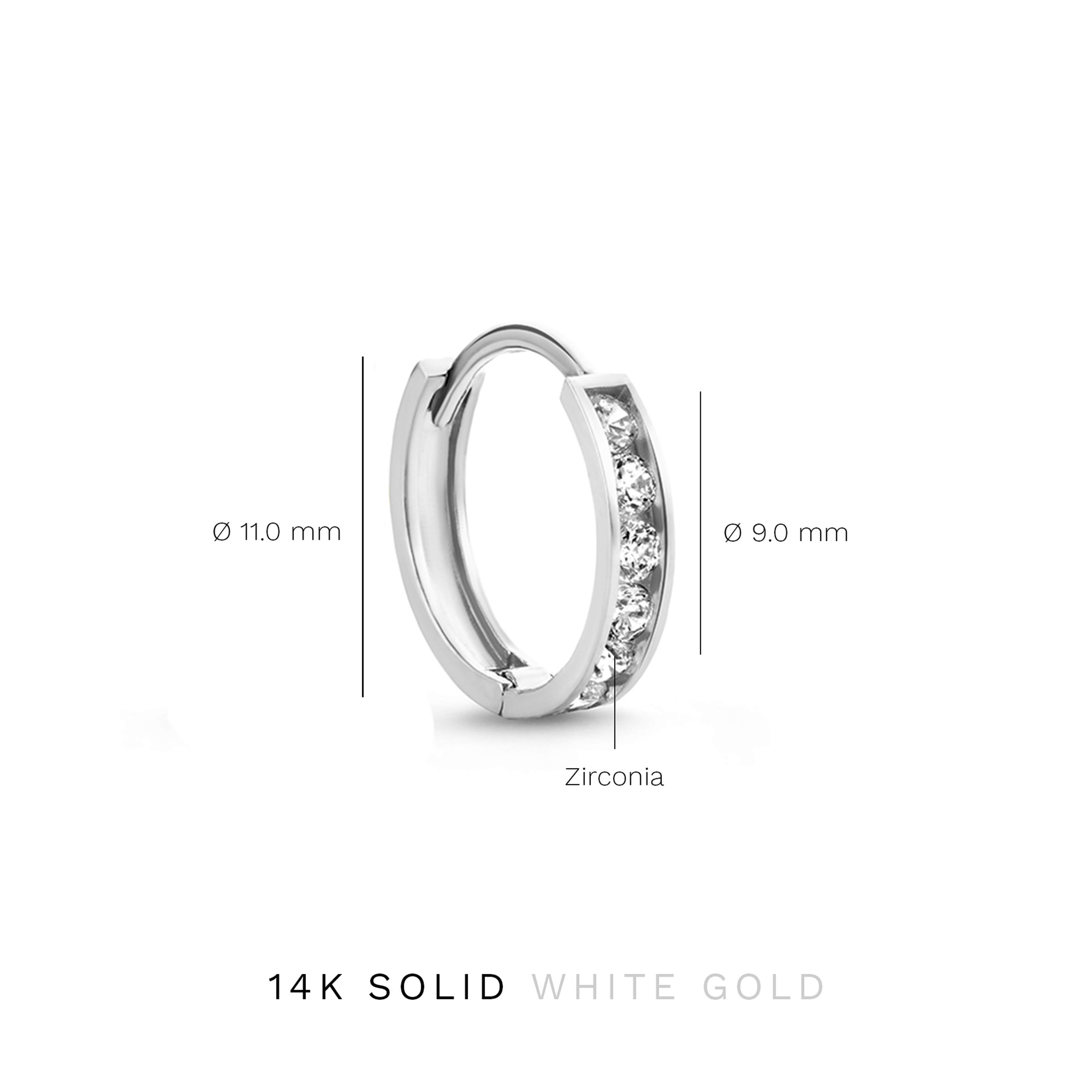 Saint Germain 14 Karat Vitguld Creoler